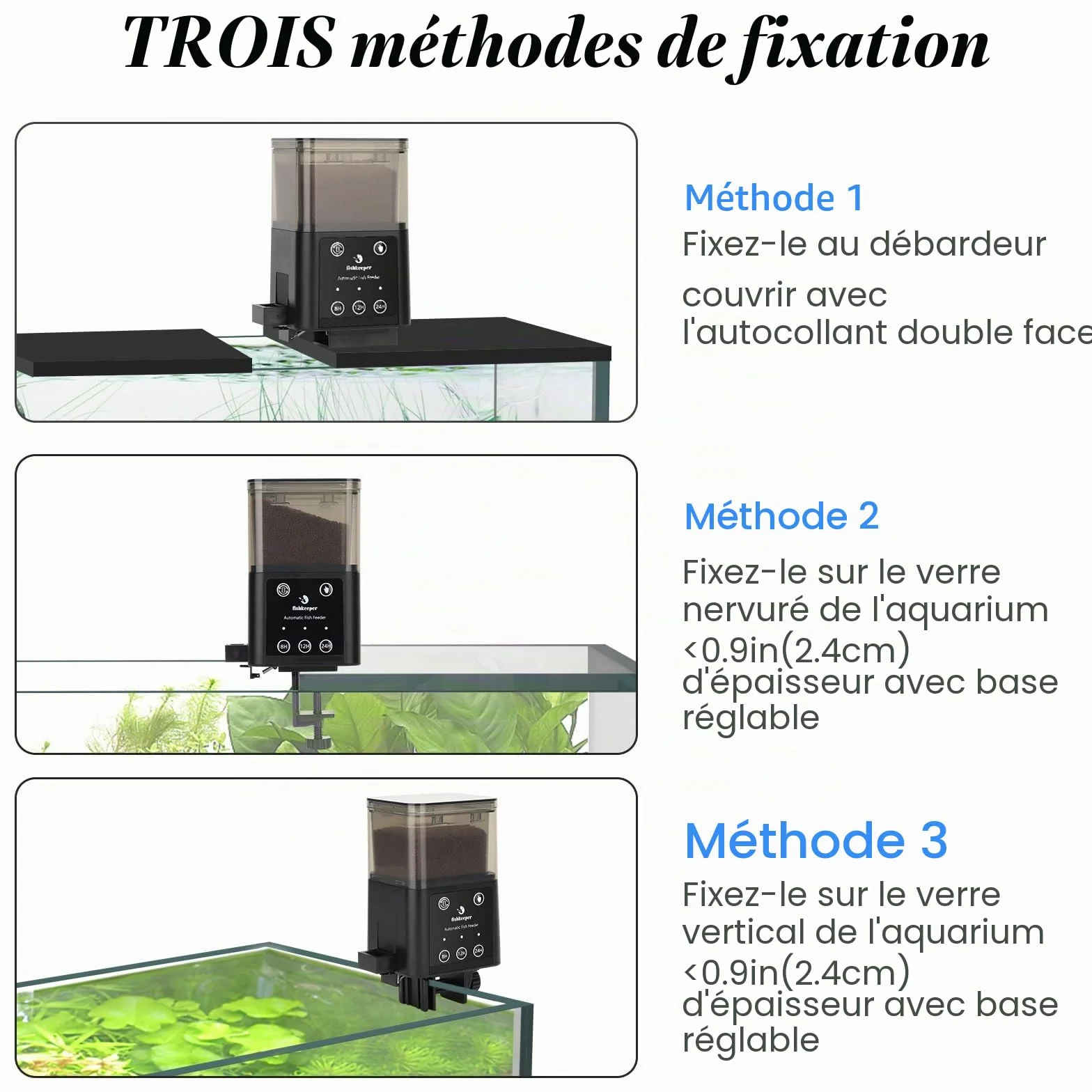 fishkeeper Distributeur Automatique de Nourriture pour Poissons 200ml