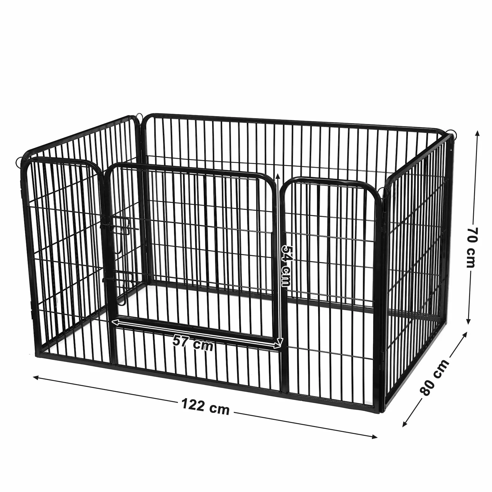 Feandrea Parc pour Chiens Enclos en Métal Noir PPK04BK