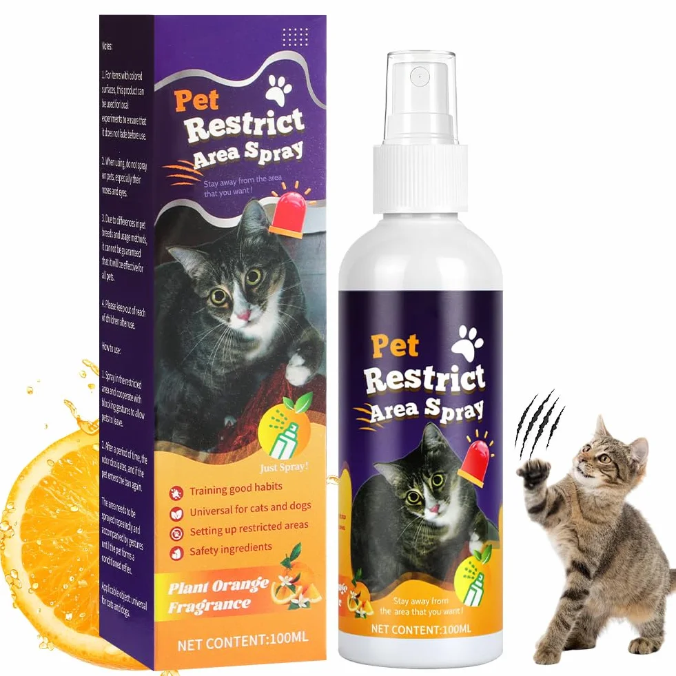 Spray Répulsif pour Chat 100ML Anti-Griffures Intérieur Extérieur Protéger Meubles Canapé