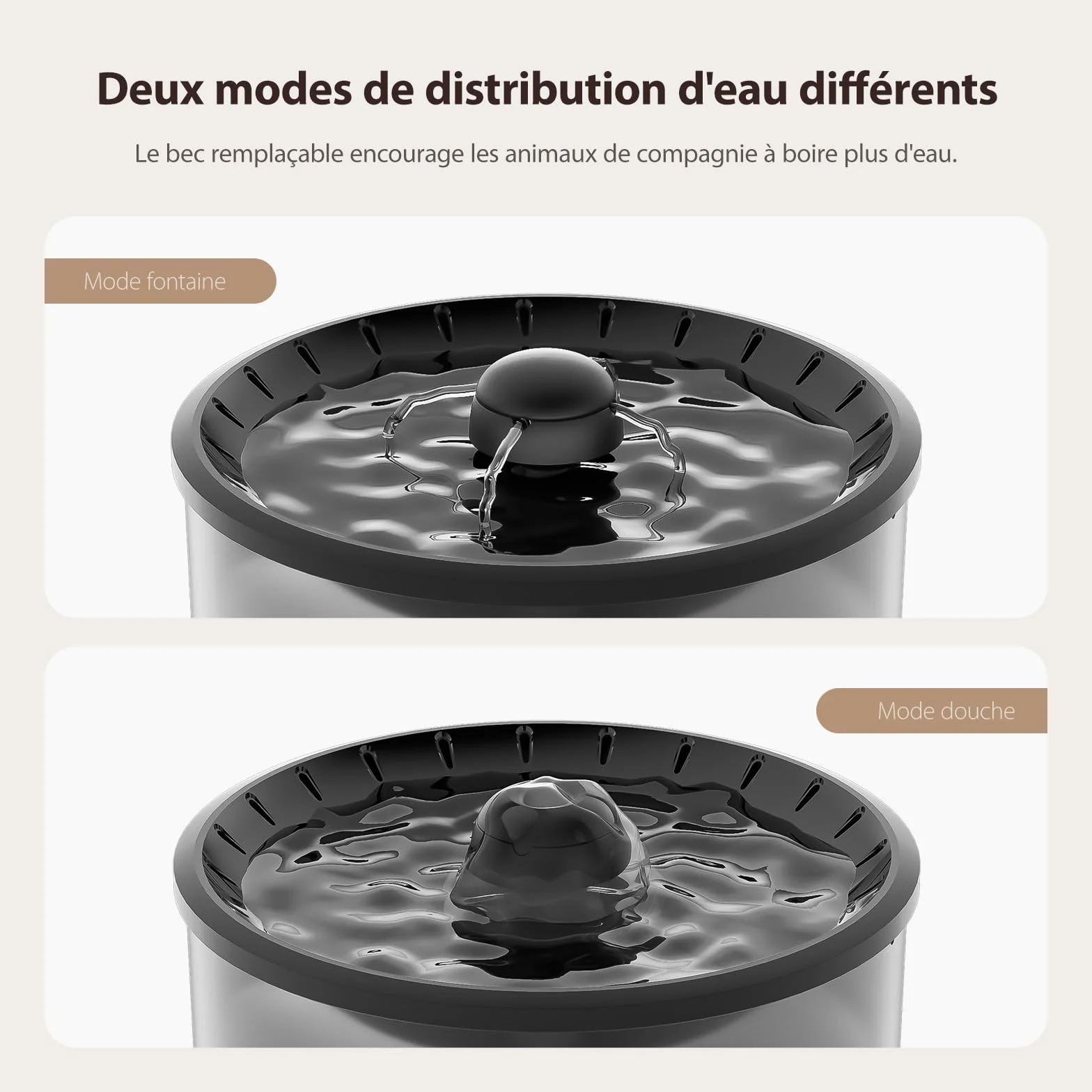 IMIPAW Distributeur Croquettes Chat Automatique Fontaine à Eau Programmable 1-6 Repas Filtre Noir