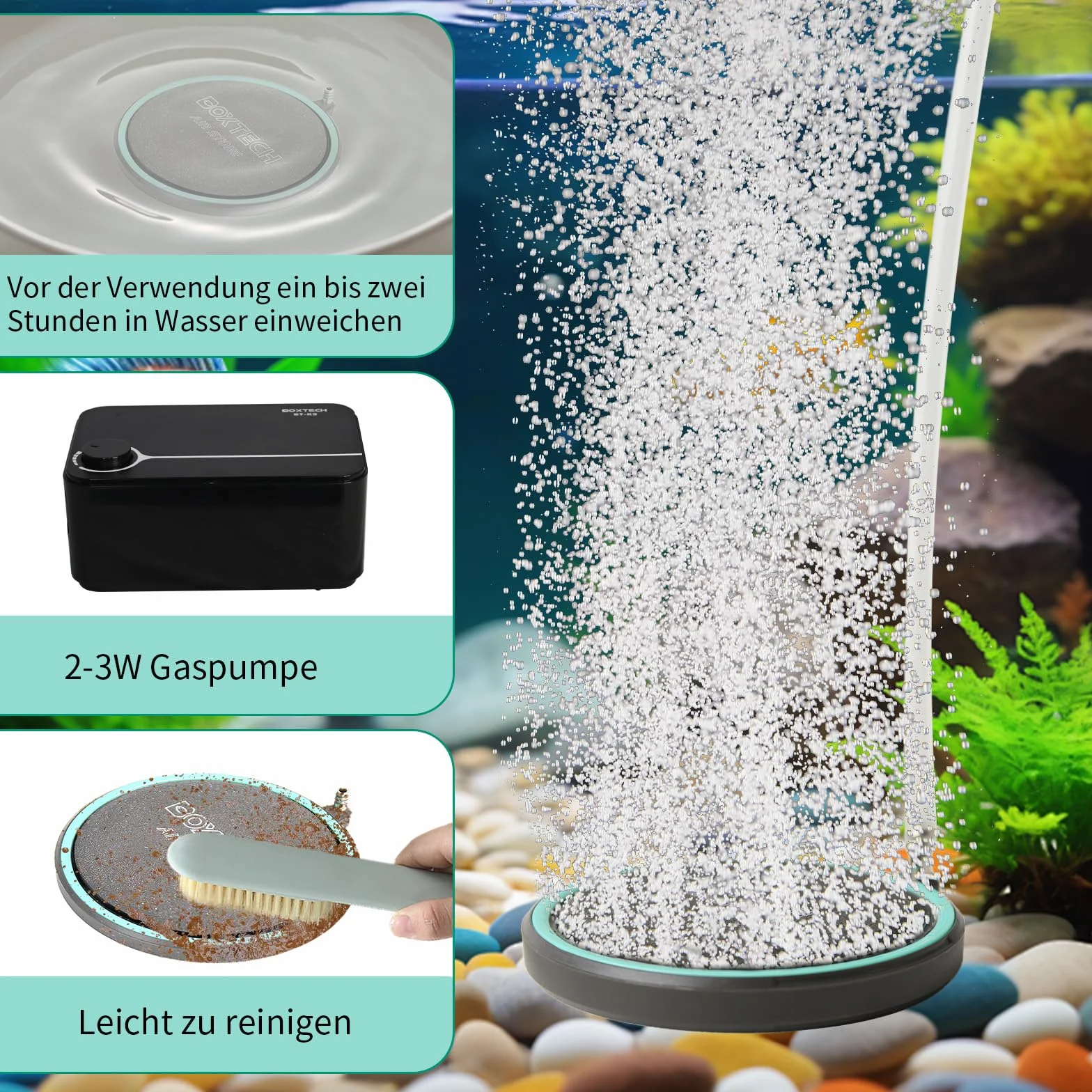 Boxtech Aquarium Nano Air Stone 50 mm – Dyfuzor Powietrza do Akwarium