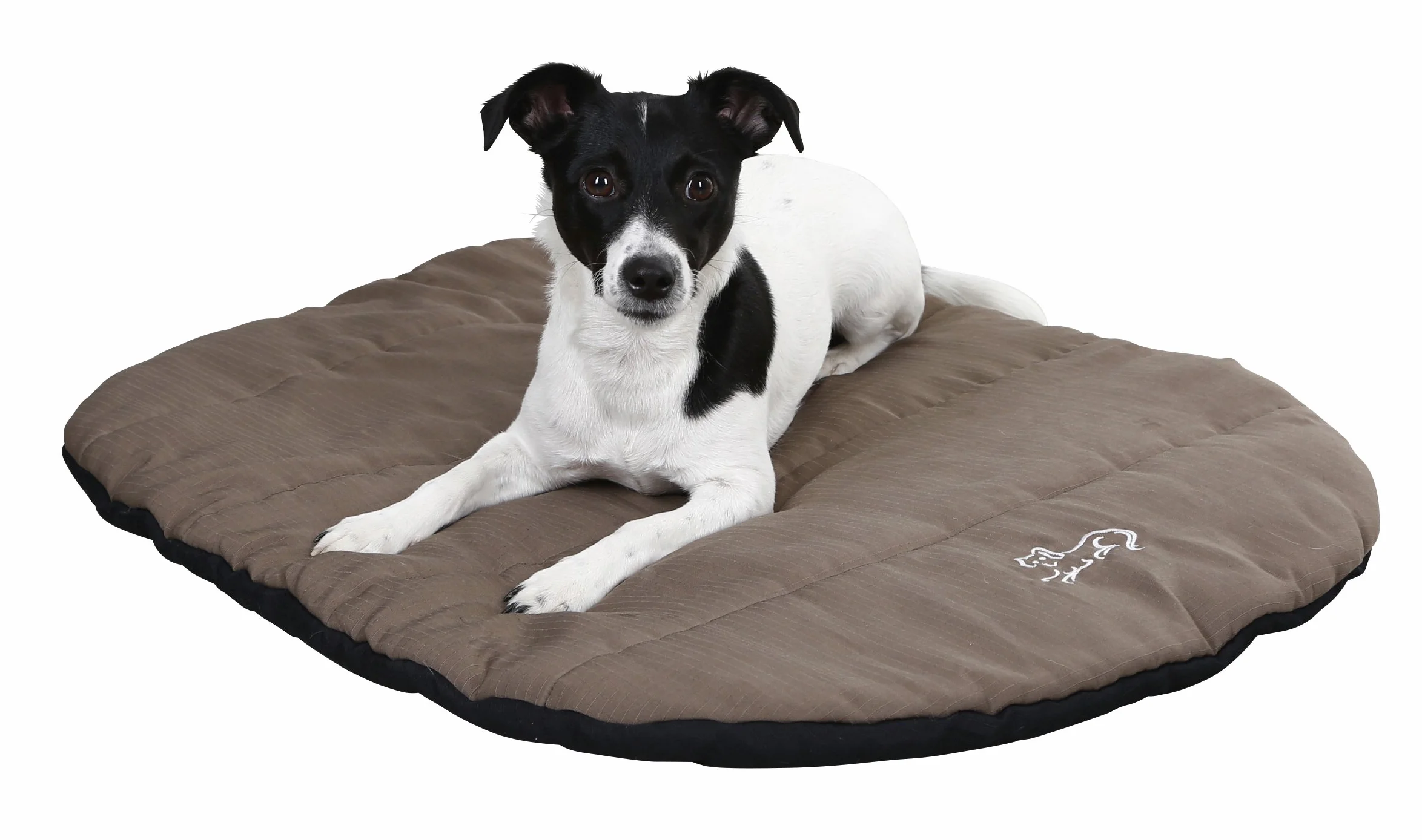 Kerbl Pet Coussin Traveler, 85x65cm, Taupe, pour Le Voyage, Coussin pour Chien, Enroulable, Surface de Repos Moelleuse, avec Housse