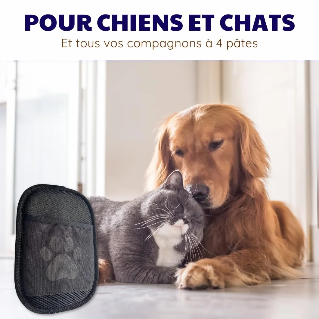 Gant Anti Poils Animaux électrostatique réutilisable Nettoyage Chien Chat