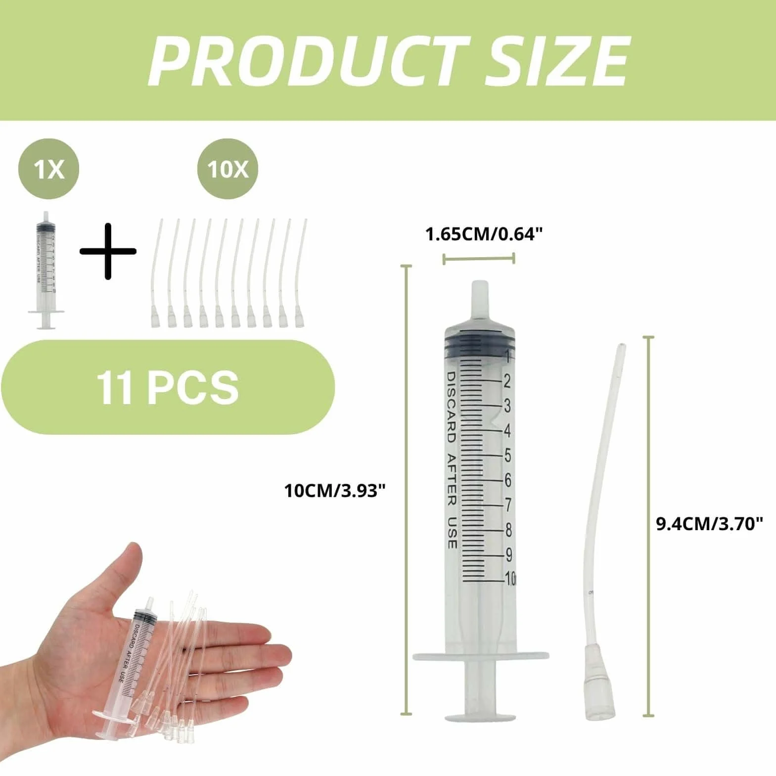 Seringues 10 ml pour pigeons oiseaux avec tuyau, accessoires alimentation élevage