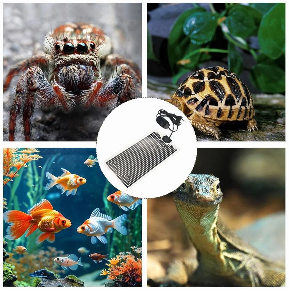 KARELLS Coussins Chauffants pour réservoir en Verre réglables pour Reptiles