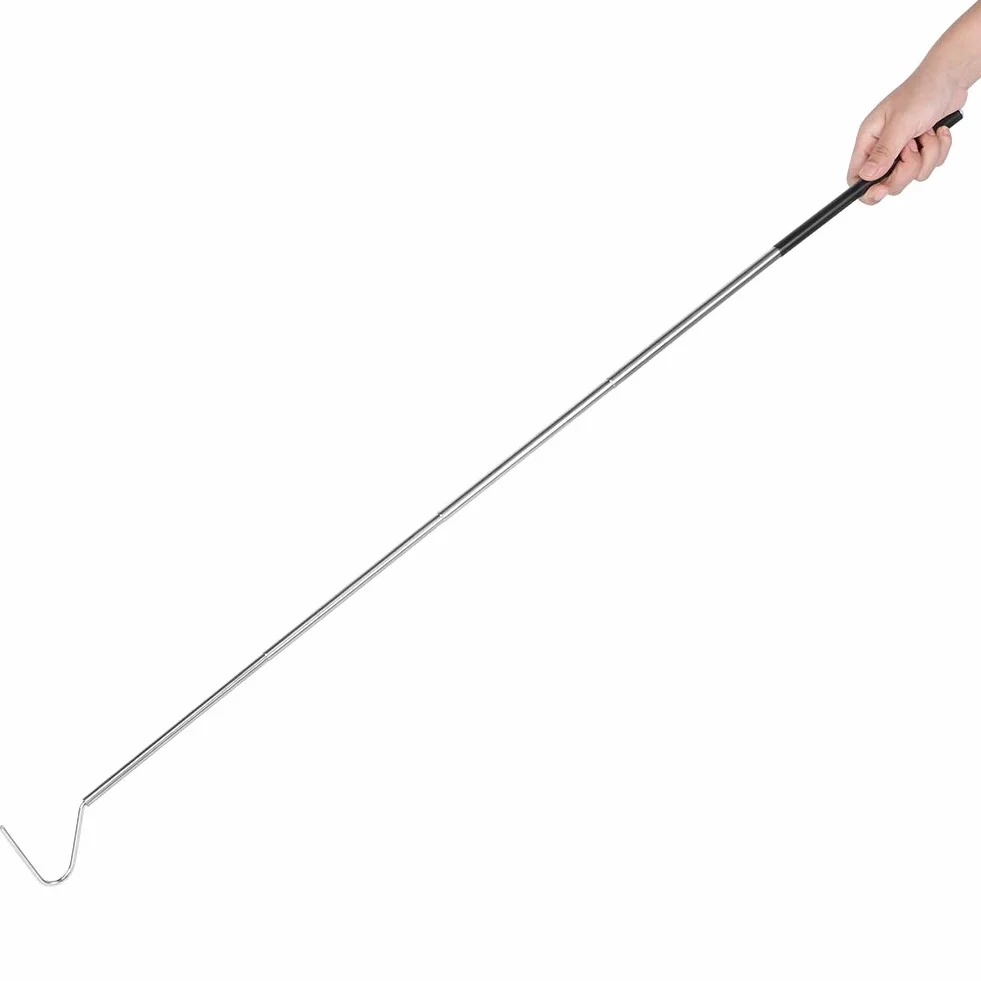 Crochet de Serpent Télescopique en Acier Inoxydable 100cm pour Reptiles