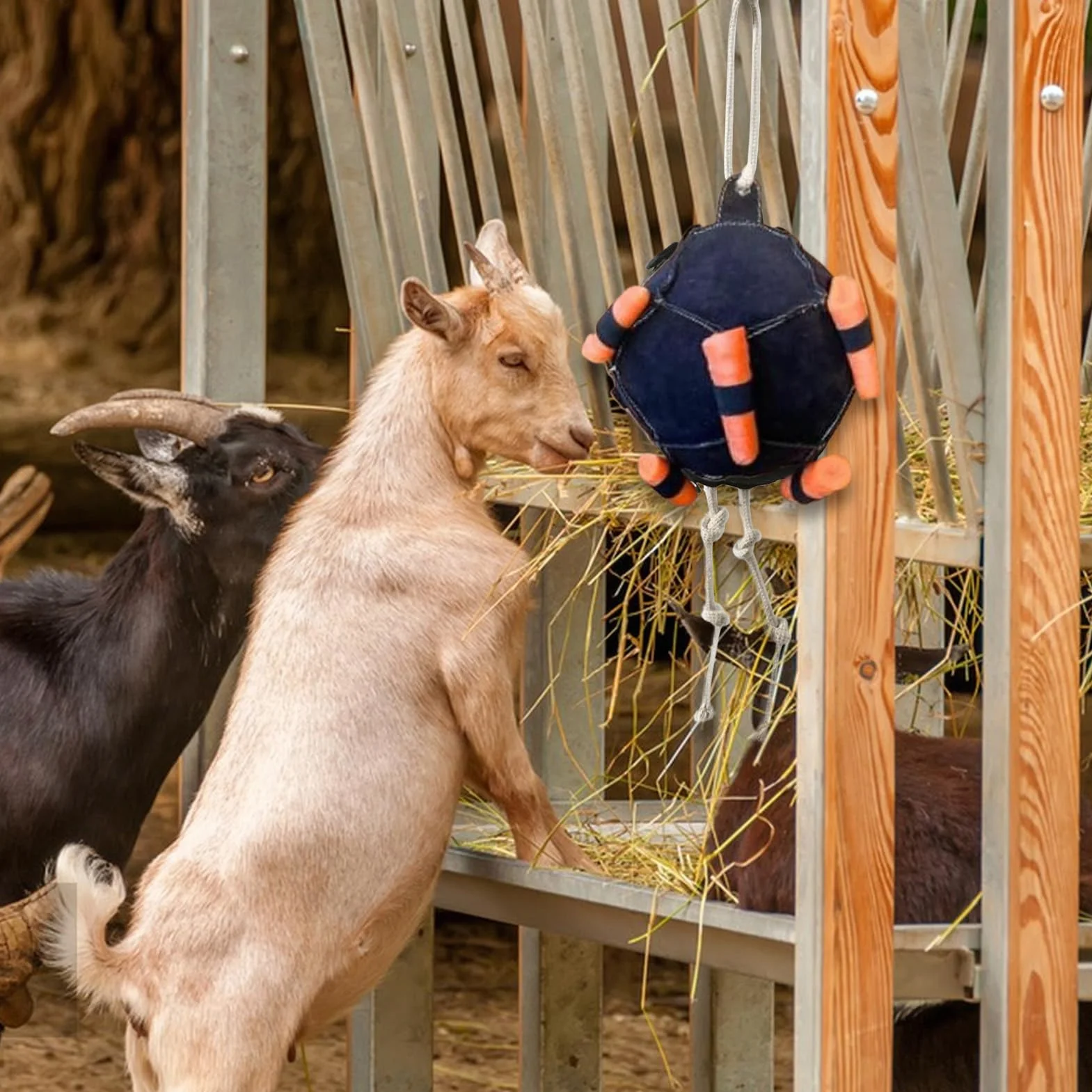 Boule de gâterie à cheval lent mangeur de foin - Balle d'alimentation interactive pour chevaux
