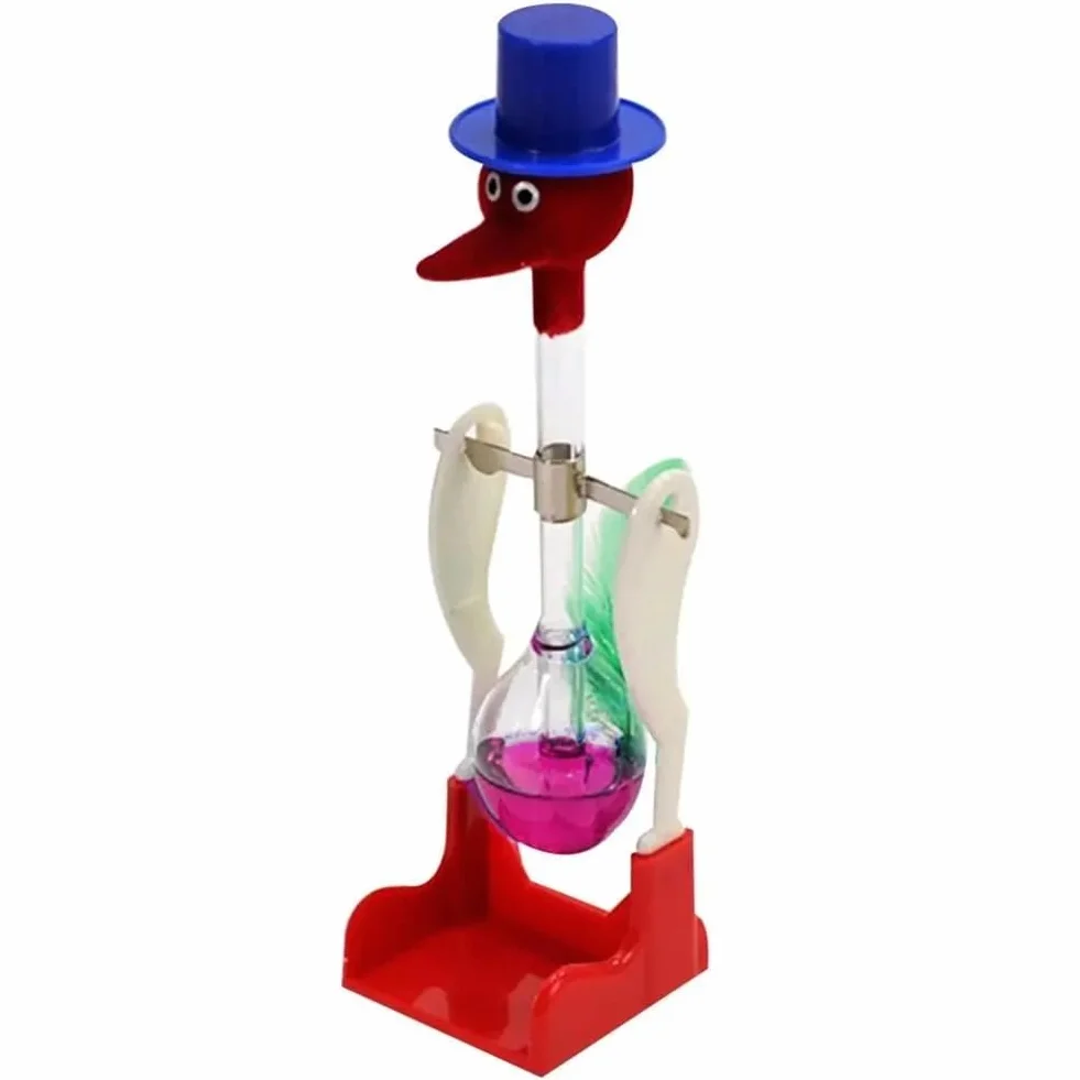 Oiseau à Boire Transparent Mouvement Perpétuel Fluide Jouet Éducatif