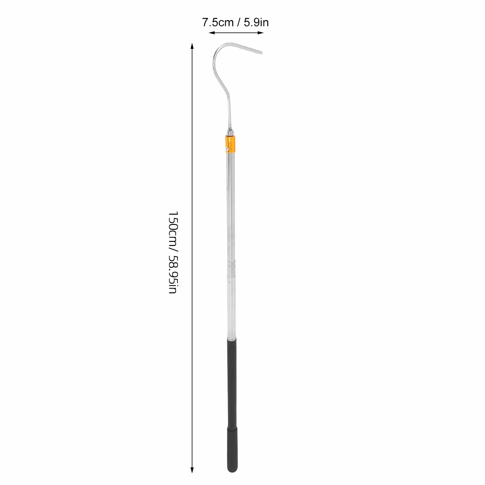 SHOWERORO Télescopique Crochet de Capture Serpent Acier Inoxydable 1,5 M Pliable