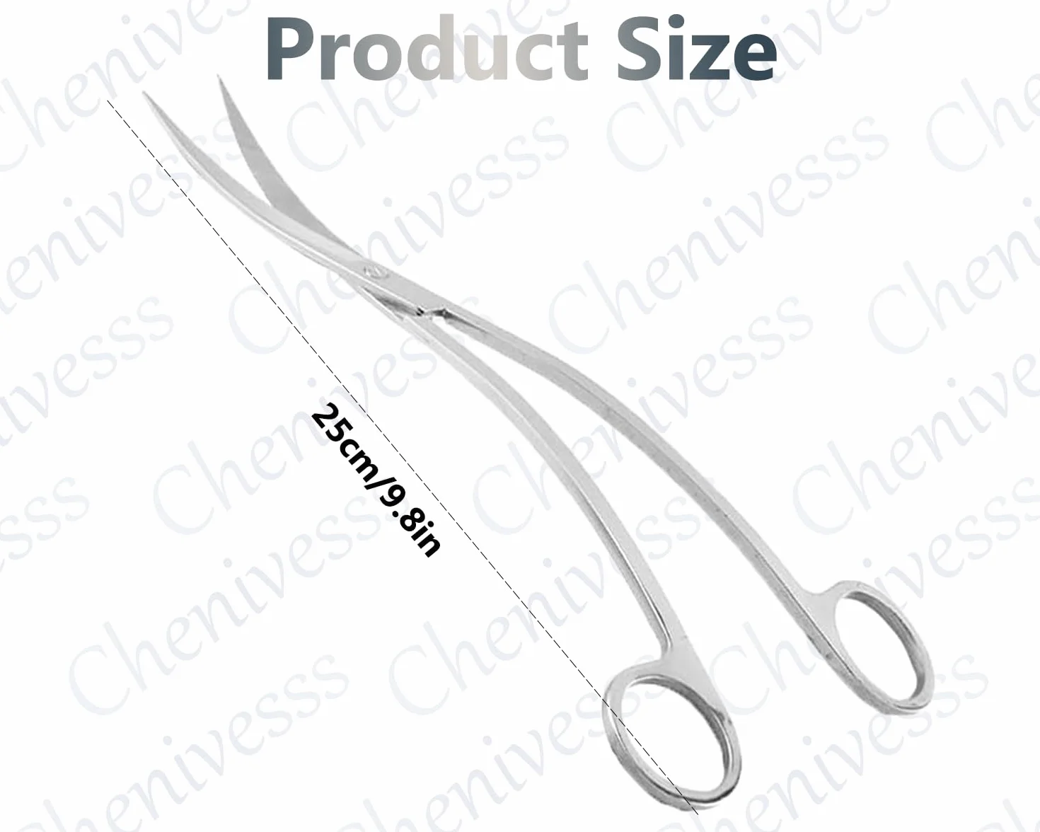 Ciseaux Aquarium Professionnel 25 cm Acier Inoxydable Pointe Courbe pour Réservoir