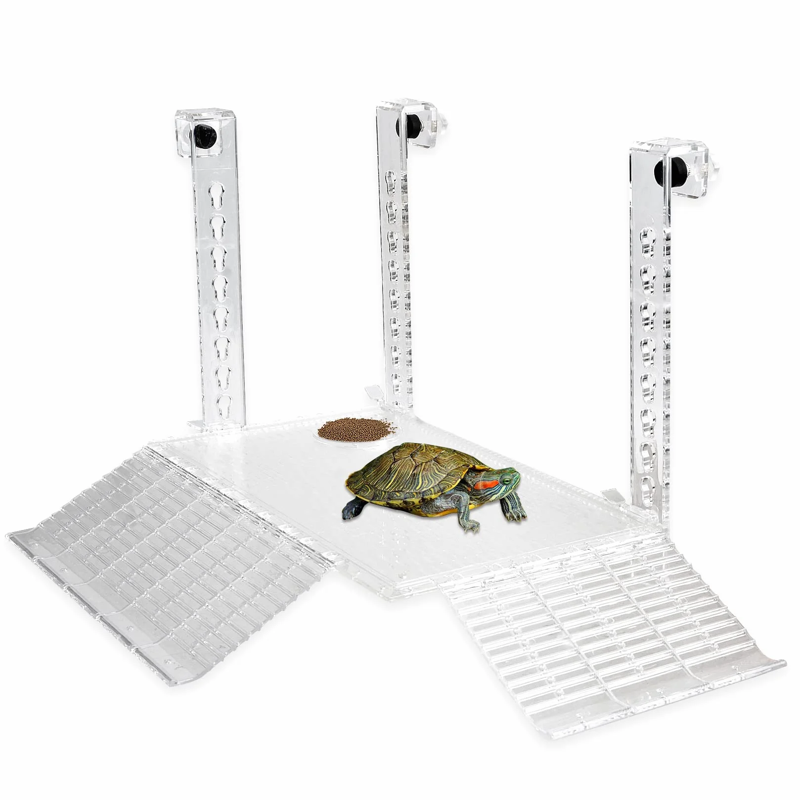 Grande Plateforme de Jeu pour Tortues avec Échelle en Roche, Accessoire Aquarium
