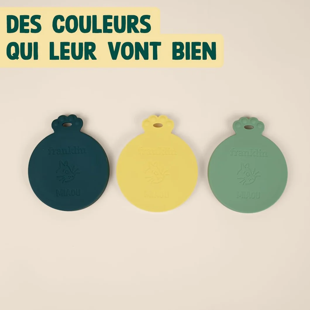 Franklin Couvercle en Silicone pour Boite de Conserves Lot de 3 Universelles Hermétiques