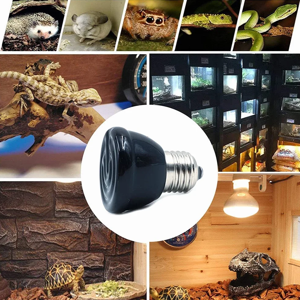 E27 Ampoule Infrarouge Céramique Lampe Chauffage Reptile 25W