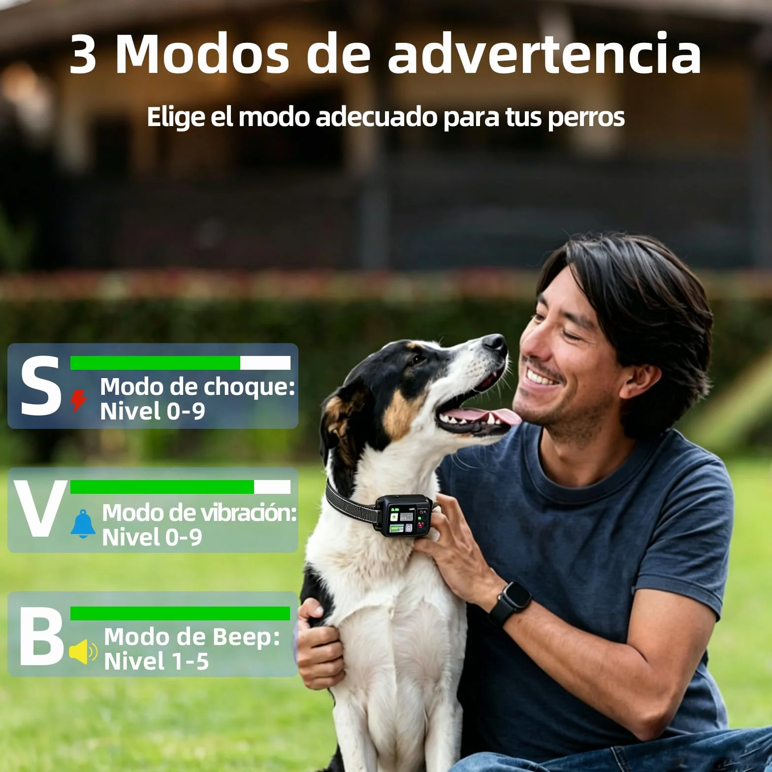 Clôture Invisible GPS pour Chien, Rayon Ajustable 15-2000m, 3 Modes d'Entraînement, IPX7, Sans Abonnement
