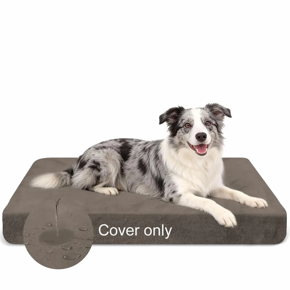 DUJUIKE Housse de Remplacement pour Chien imperméable en Velours Lavable (Café, M)