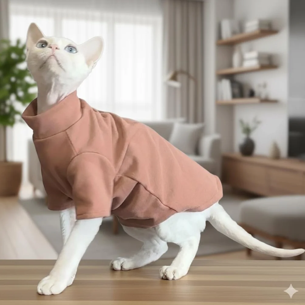 Pull Halloween pour chats sans poils Sphynx Devon Rex vêtements chauds automne hiver costumes chat