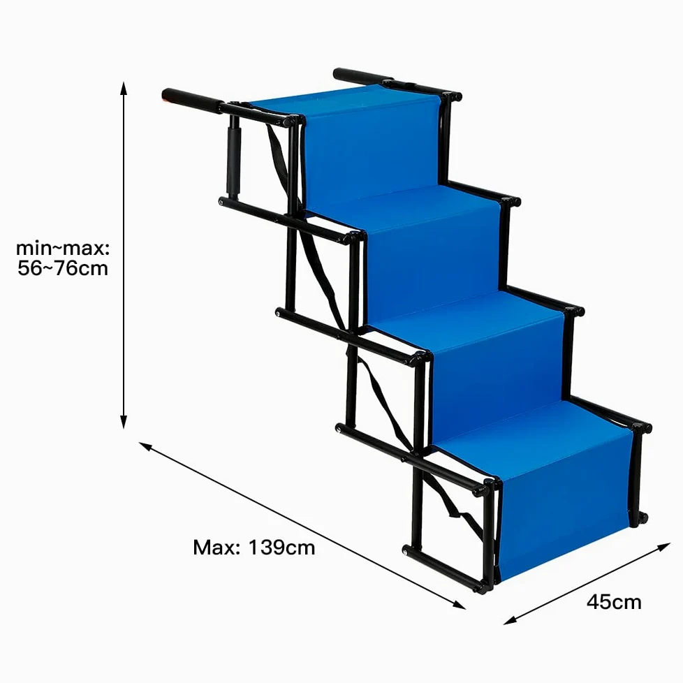 OHMG Rampe pliable et réglable pour chiens - Échelle pour animaux de compagnie grands et petits - Rampe voiture pour tous les véhicules - 75 kg