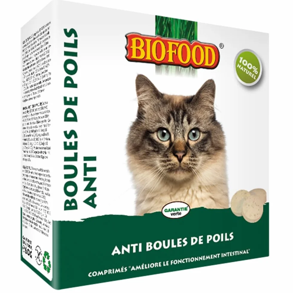 BIOFOOD Friandise Anti Boules Poils pour Chat 100 Pièces