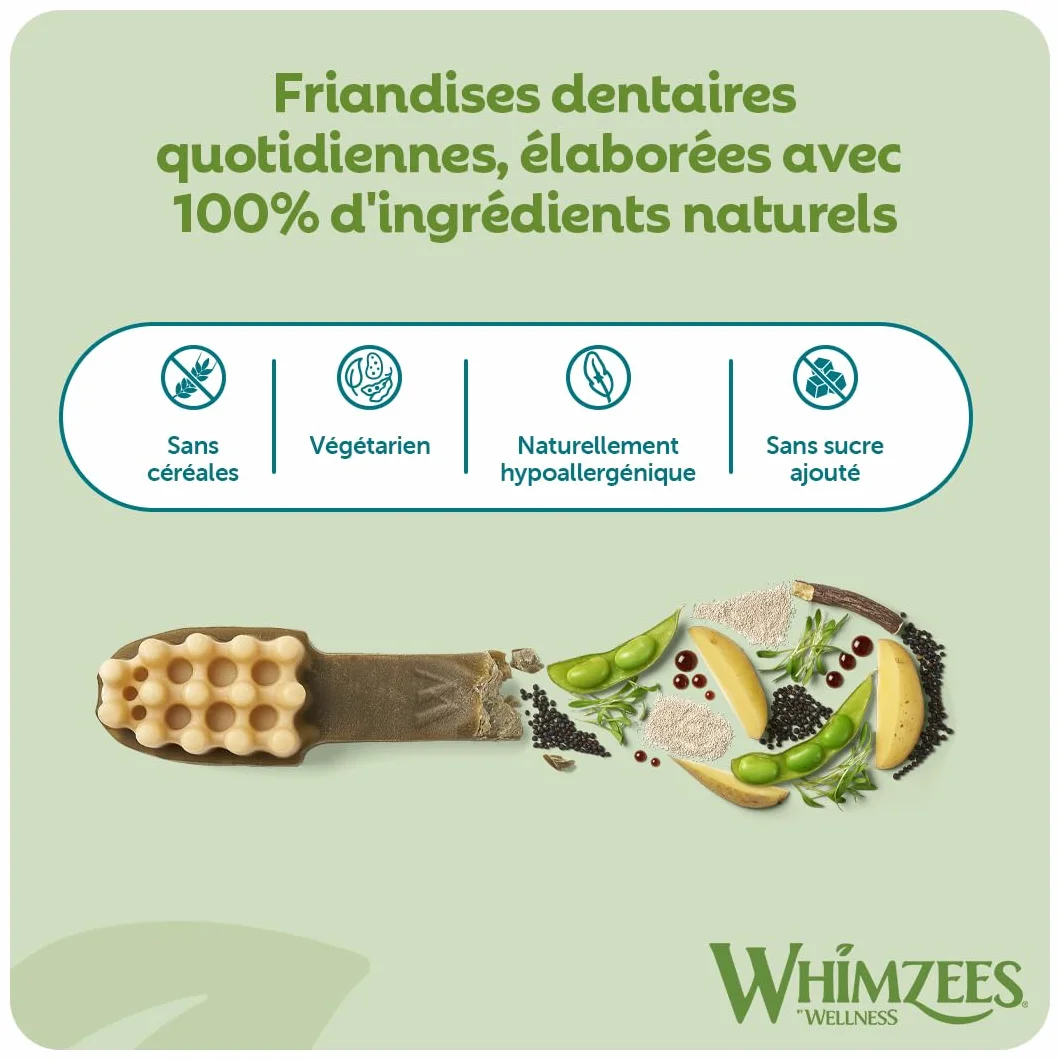 WHIMZEES Boîte de Variété M 28 Pièces Friandises pour Chiens Taille M Naturelles sans Céréale Végétariennes sans Sucre Ajouté