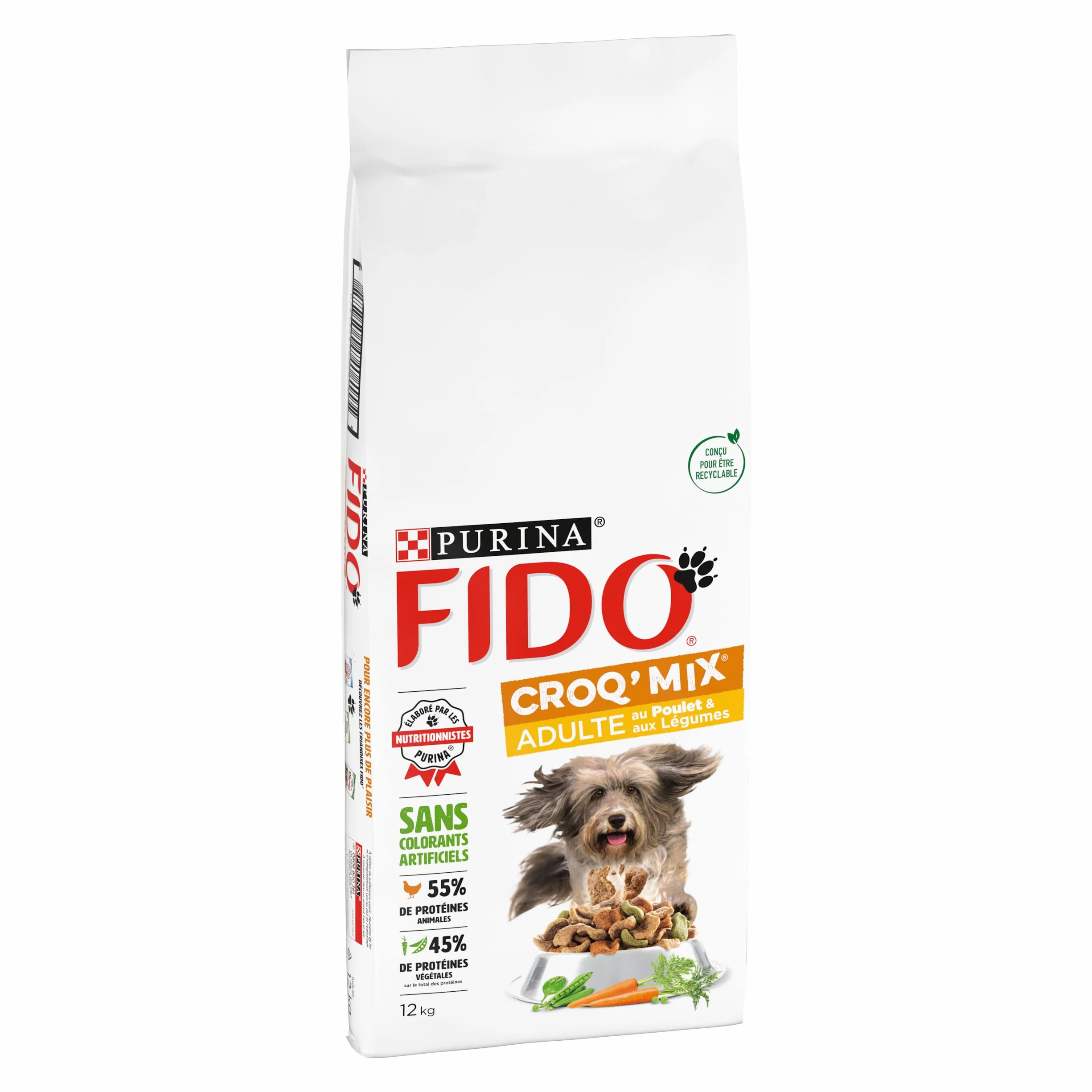 Croquettes Chien Adulte au Poulet & aux Légumes 12kg Sac