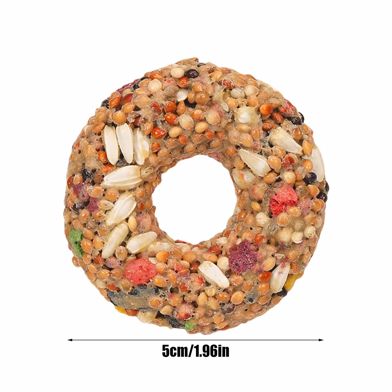 Friandises pour Calopsittes Anneau À Mâcher en Grains Enrichissement Jeu Perruches Inséparables Volière