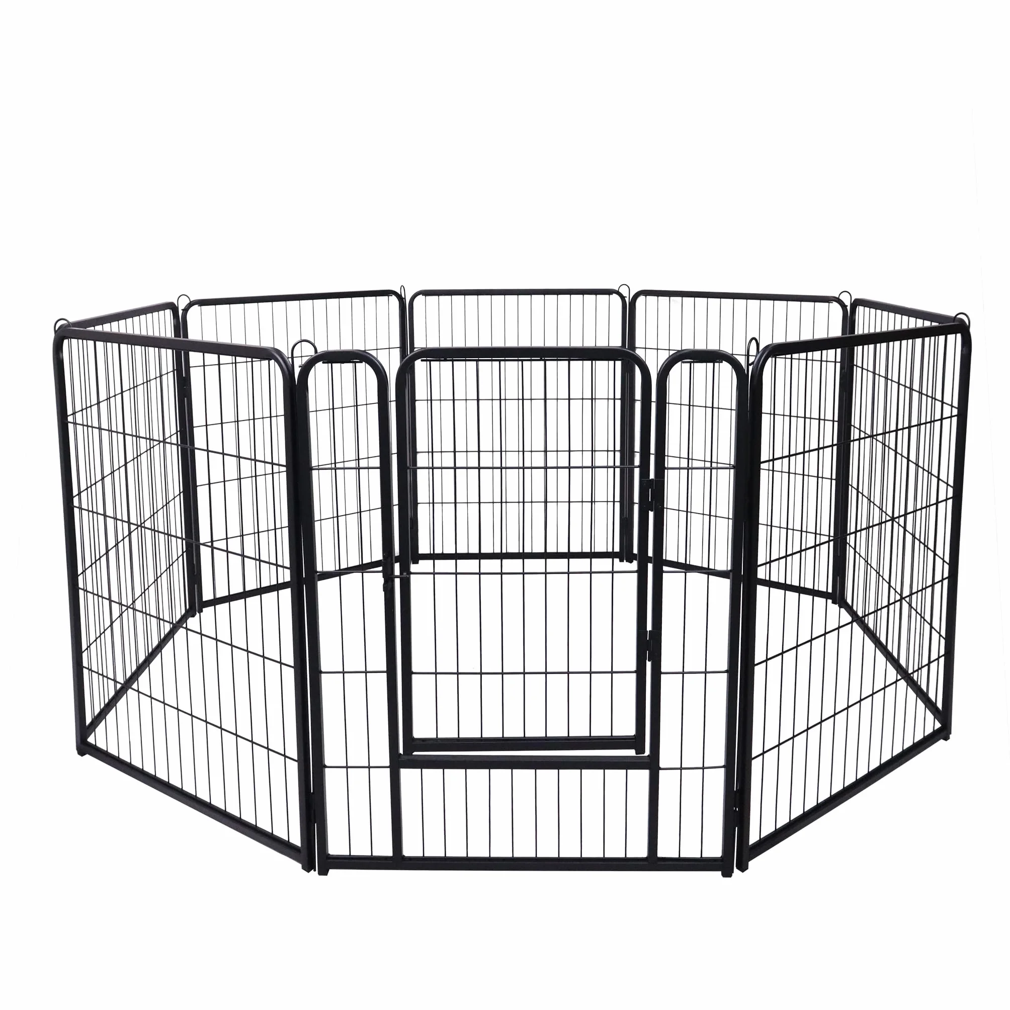 Enclos pour chiot DIY Pliable 8 panneaux grillagés 80x65 cm