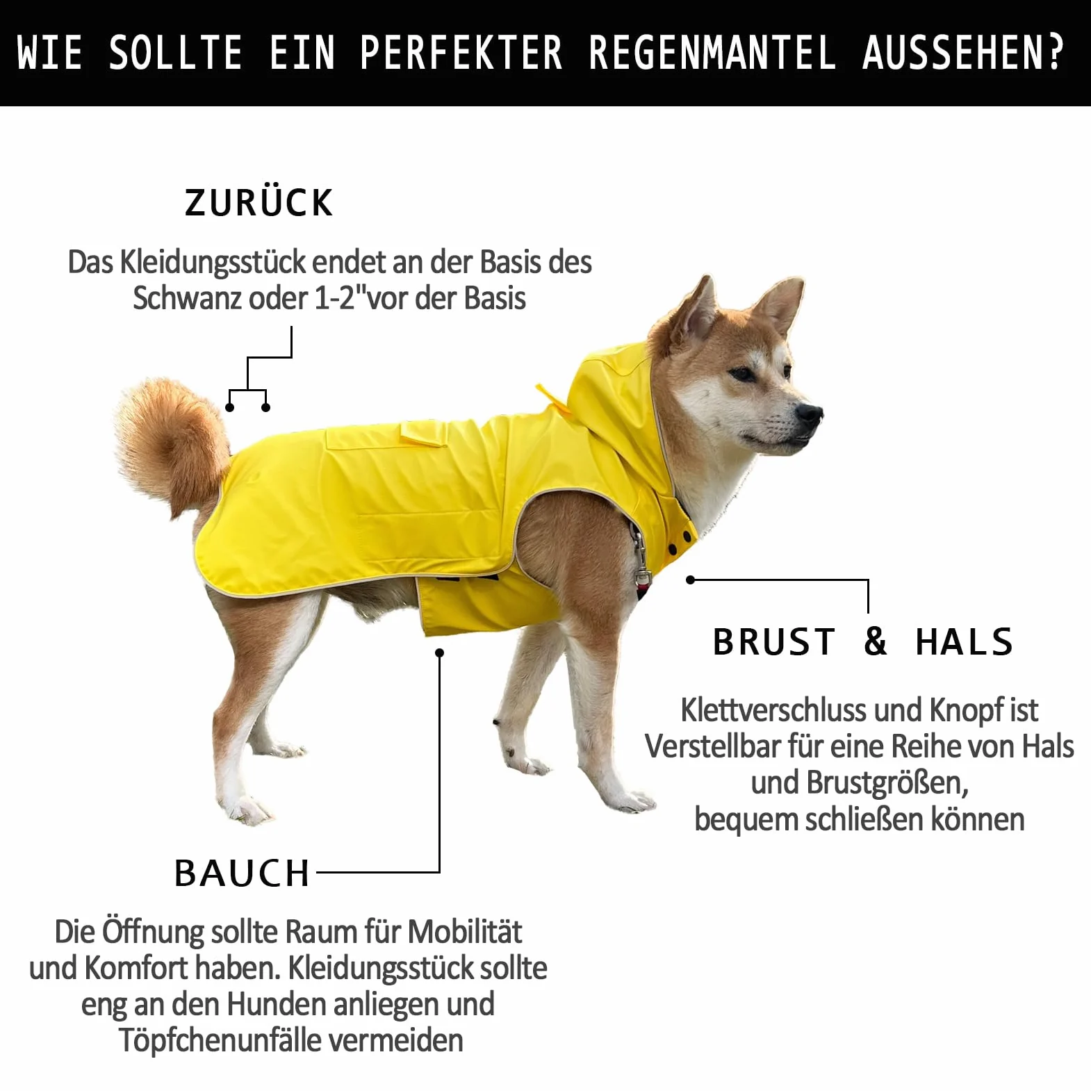 Manteau de Pluie pour Chien Non Rigide, Super Doux au Toucher, réfléchissant, réglable, Facile à Porter, Trou pour Laisse pour Chiens de (Jaune, XXXXL)