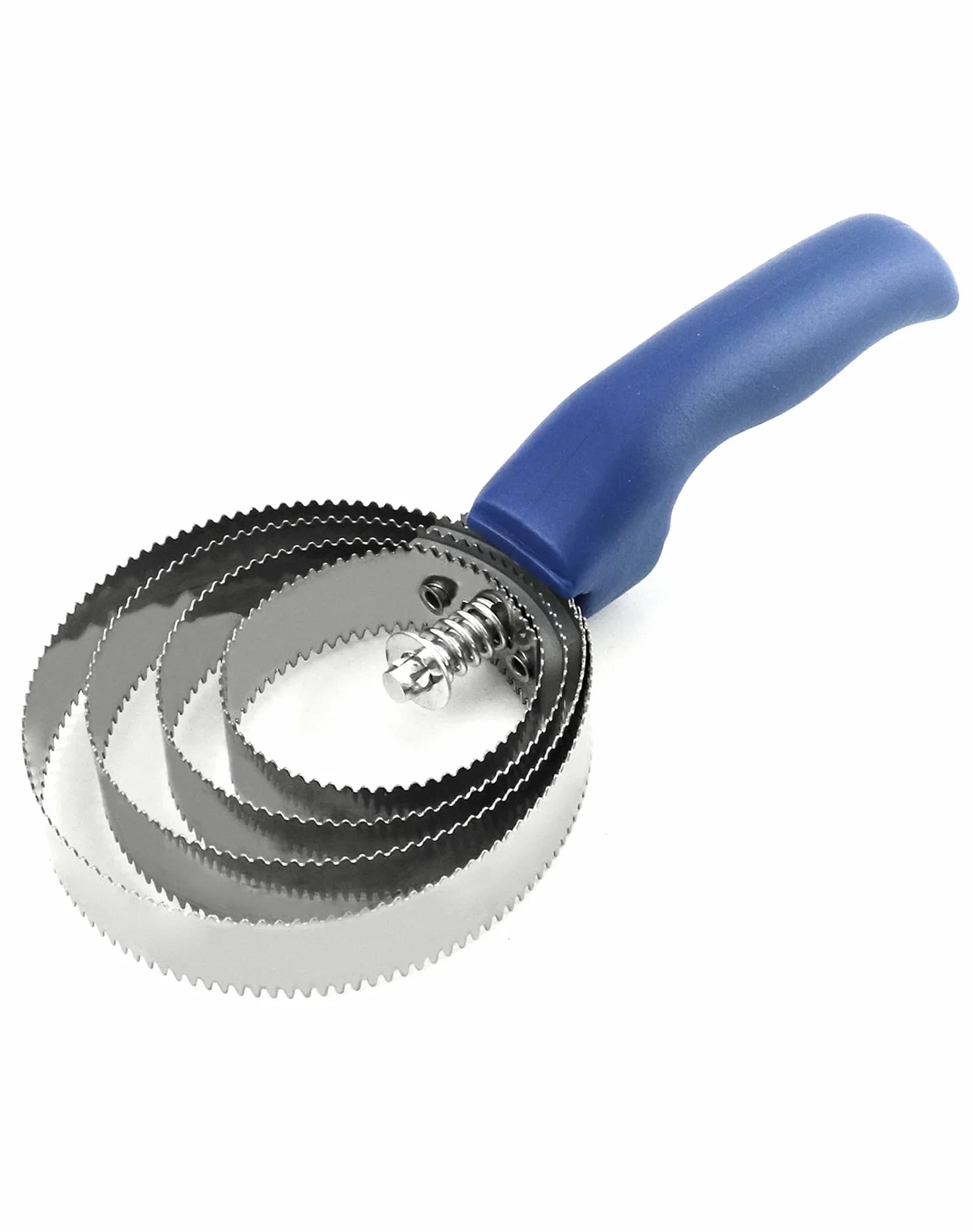 QWORK Etrille Double Face Brosse Cheval 4 Anneaux Manche Soft Touch