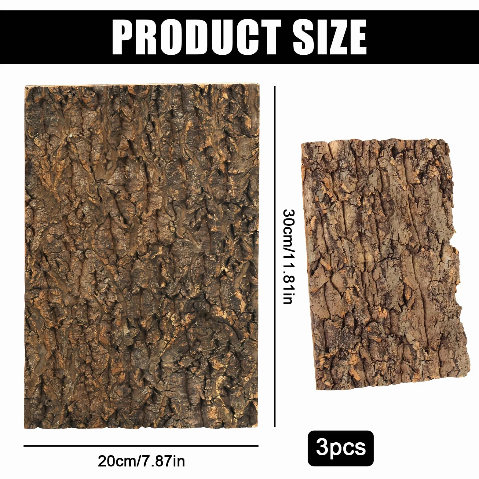 Écorce de liège naturelle 20x30 cm tapis d'escalade pour reptiles terrarium geckos lézards