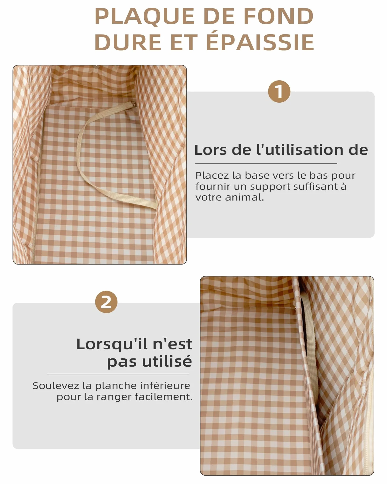 ONECUTE Sac de Transport pour Chat Chien Respirant Pliable Voyage jusqu'à 3 kg Beige