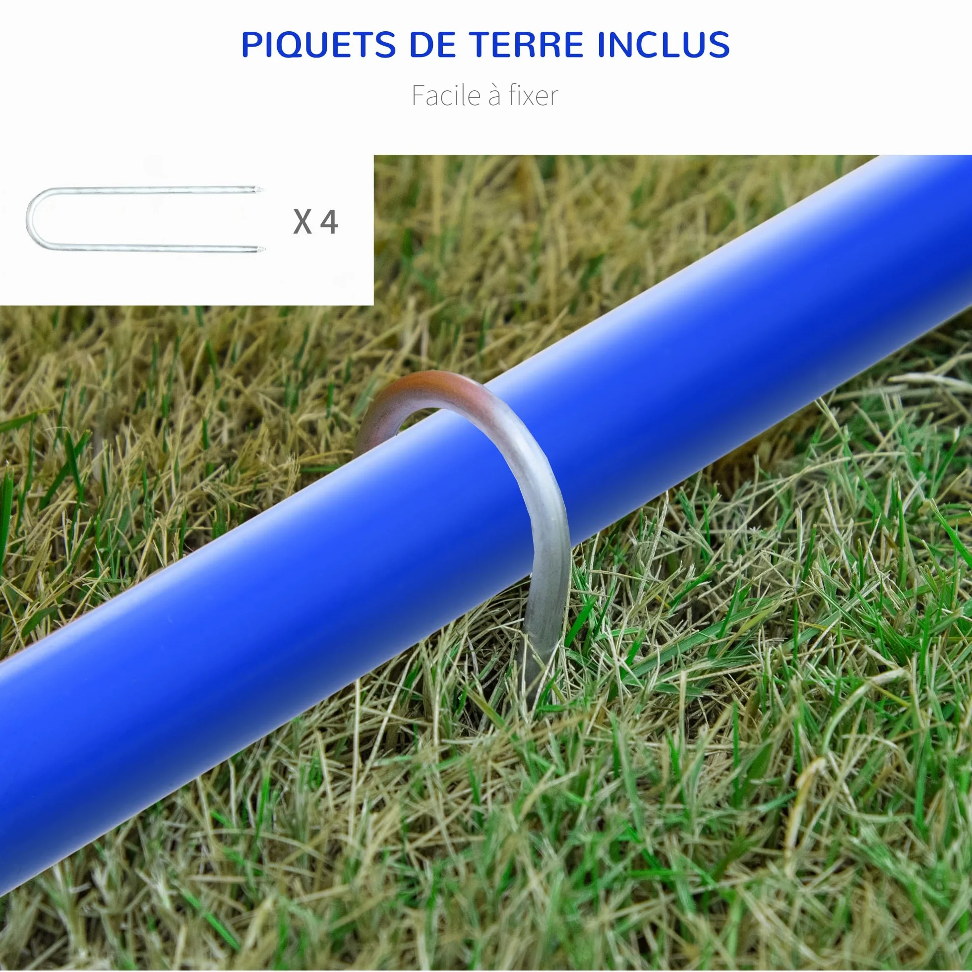 PawHut Kit d'équipement d'agilité pour Chien, Sac de Transport Inclus, Bleu et Orange