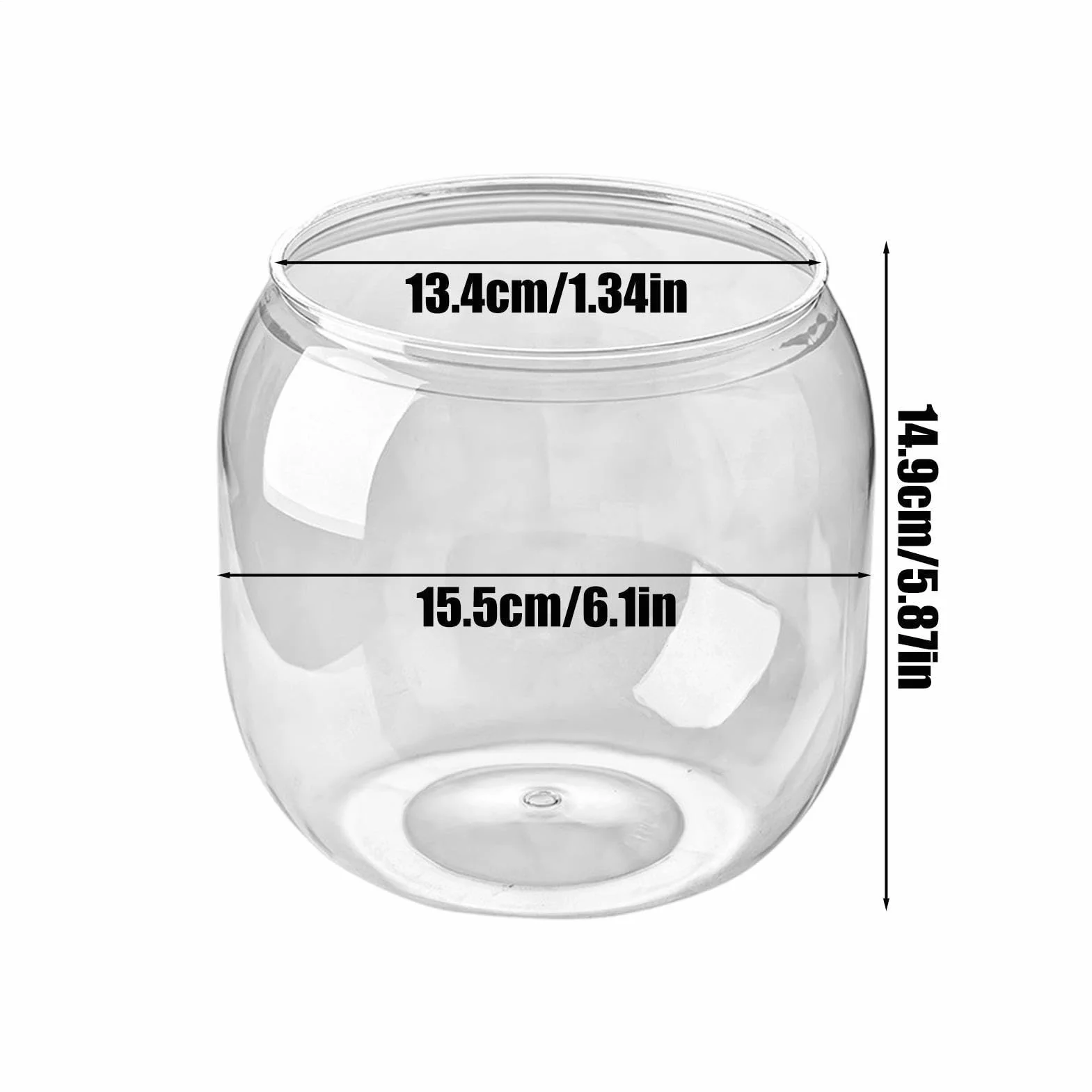 Petit Bocal Sphérique À Poissons, Aquarium Transparent Décoratif - pour Décoration Centre de Table
