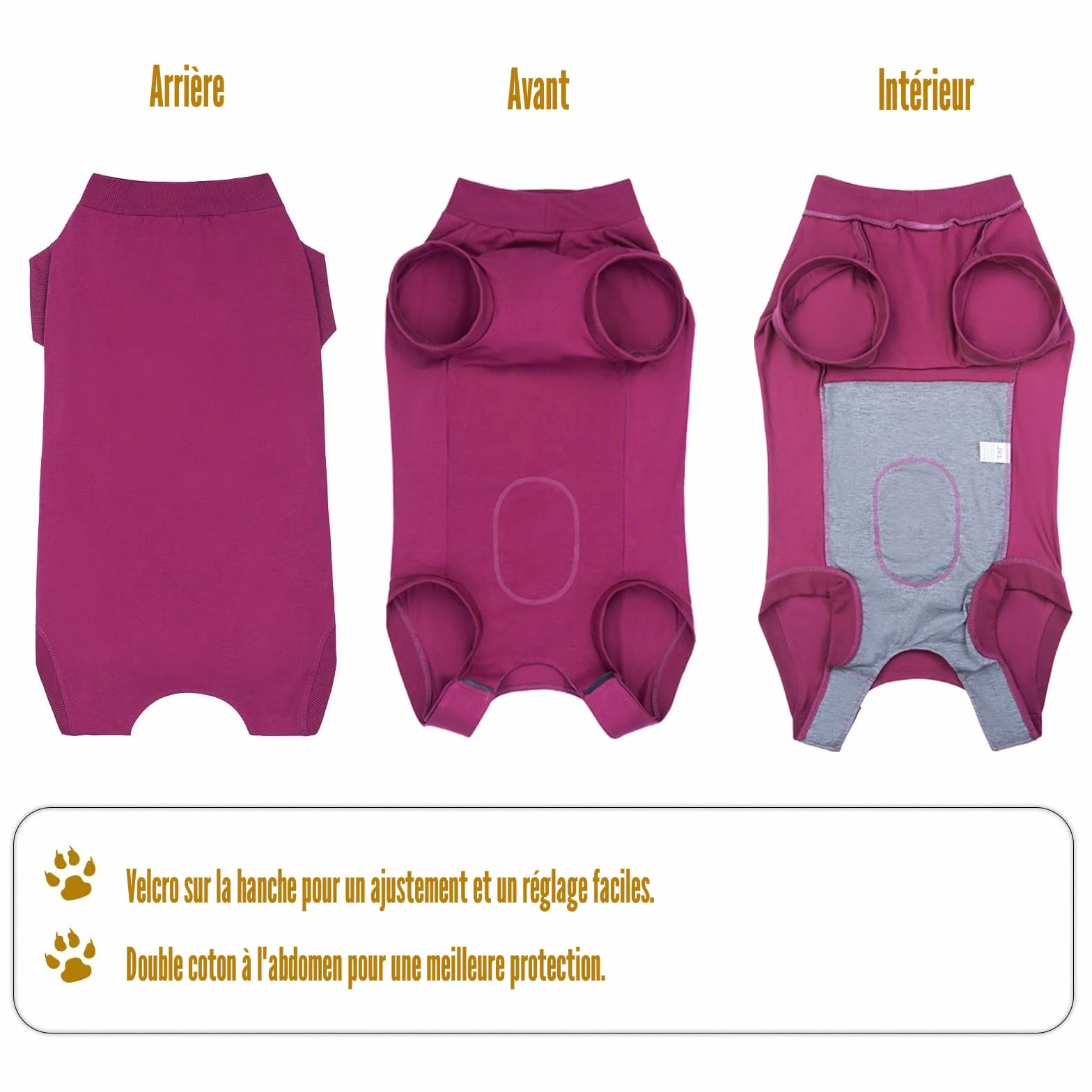 Combinaison de Récupération Chien Post-Opératoire Body Chirurgical pour Chienne Mâle après Stérilisation