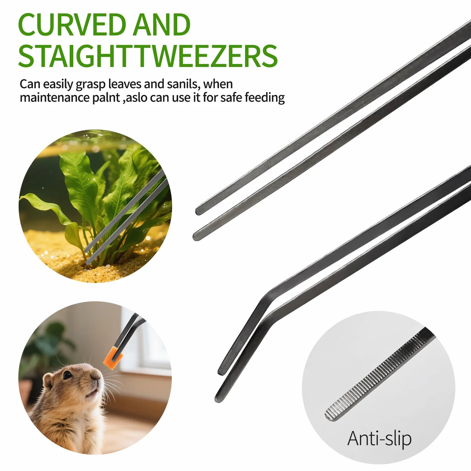 INOX Aquarium Kit Outil, Scissors, Spatula avec Sac de Rangement Set pour Élagage d’Herbe d’Eau