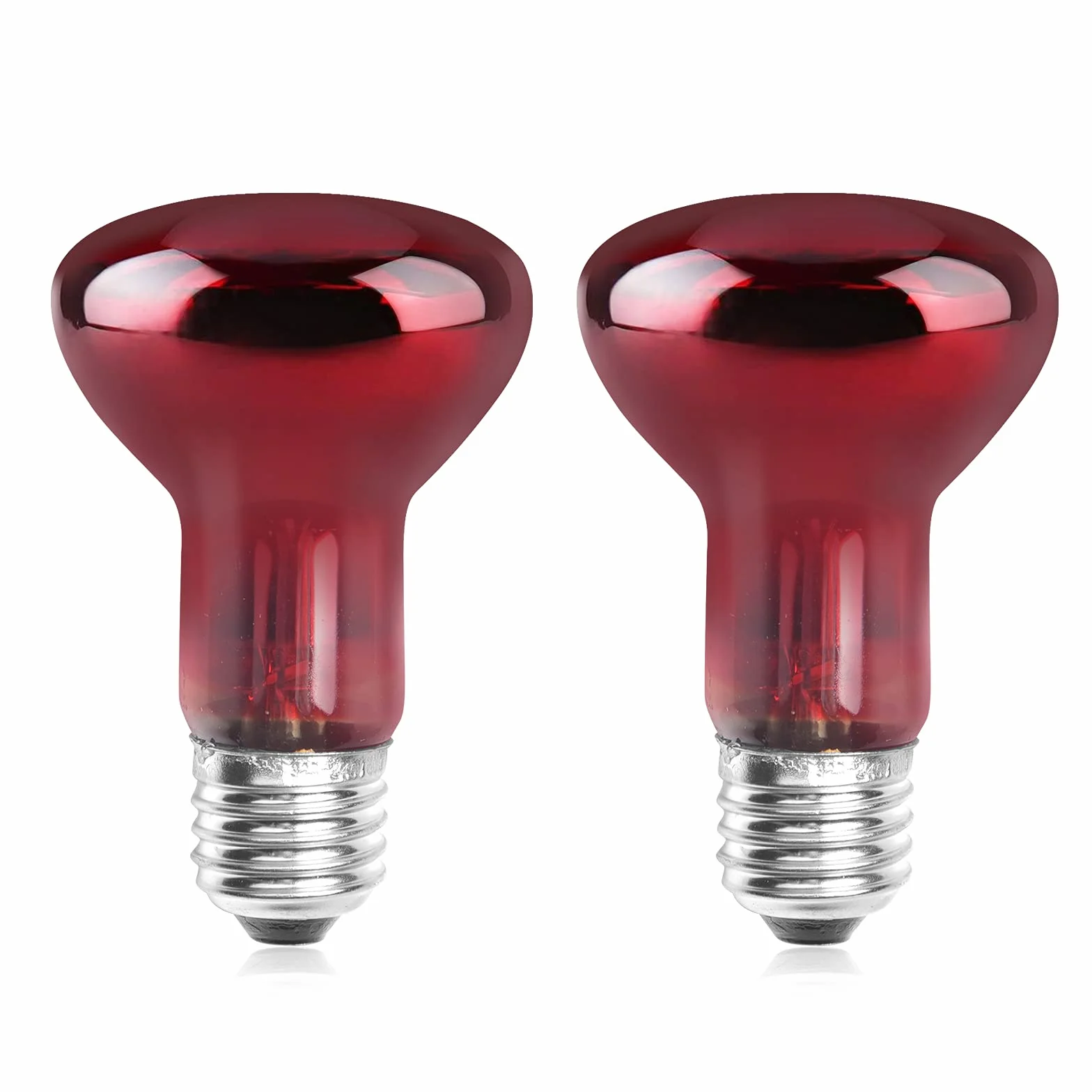 Bonlux 50W Lampe Chauffante Infrarouge Dimmable E27 R63 UVA+UVB AC 220-240V pour Reptiles (2Pcs)