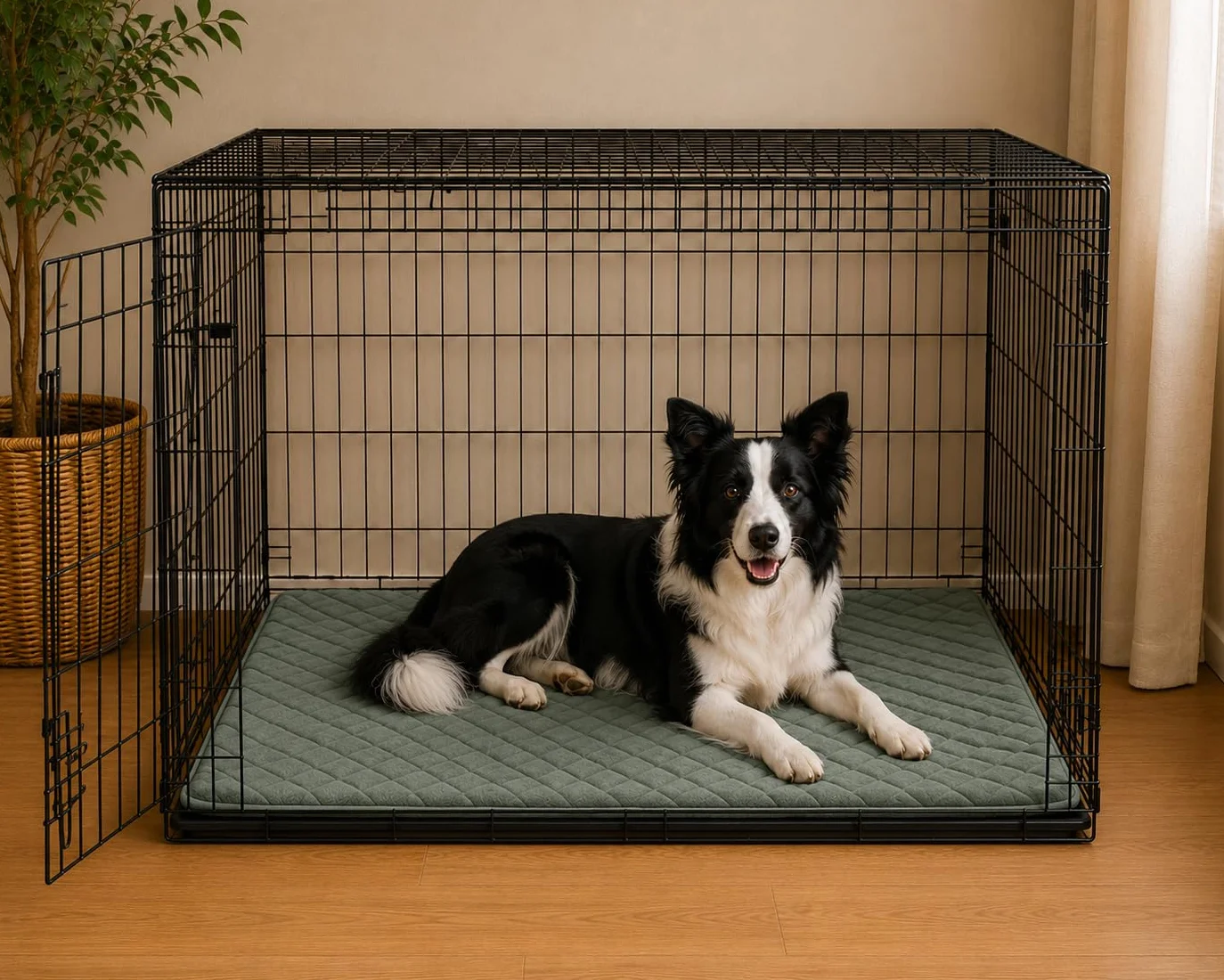 Panier Chien Orthopédique Weimar Vert Memory Foam Premium 70,5x41,5x2cm
