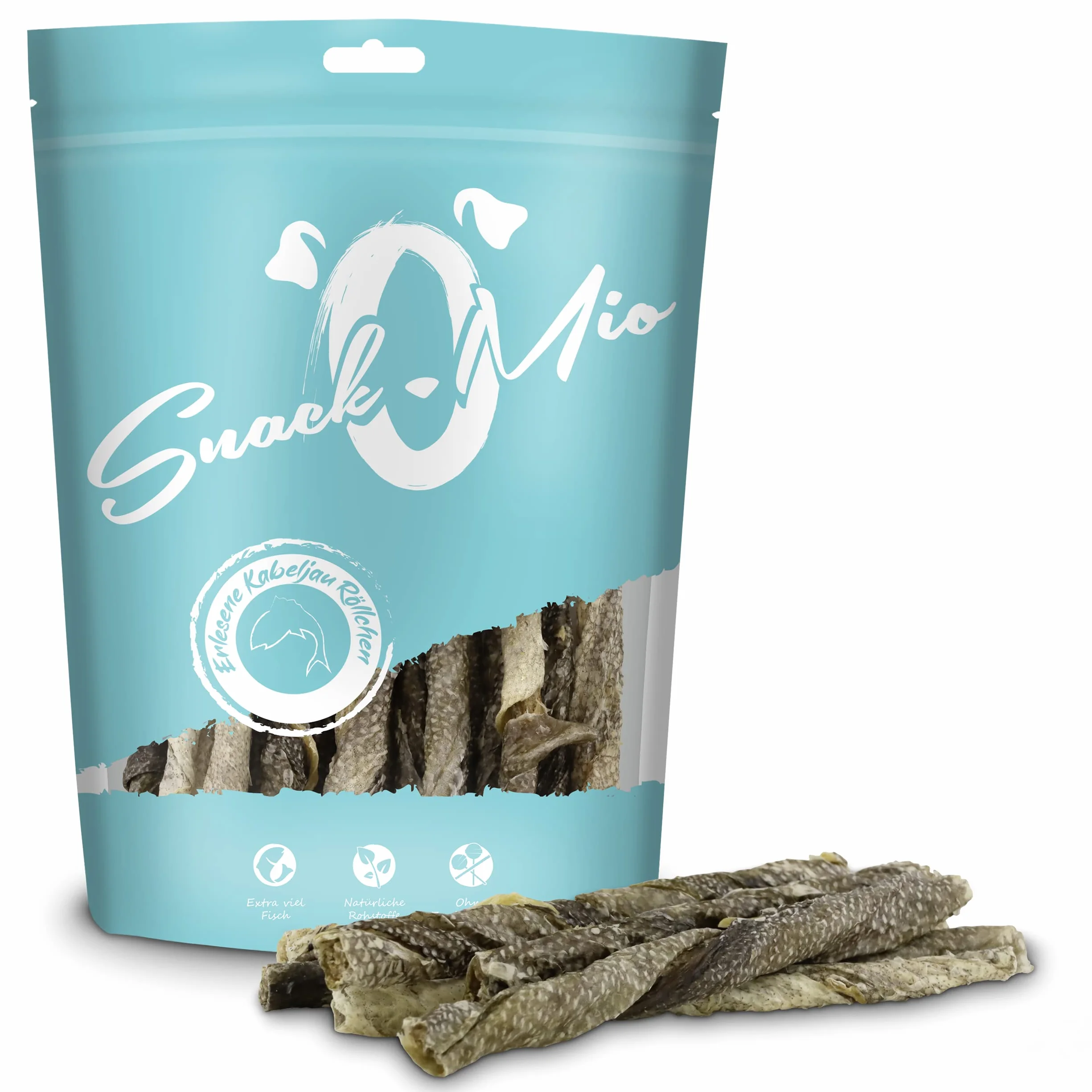 SnackOMio Rouleaux de cabillaud Premier Choix pour Chiens 70g