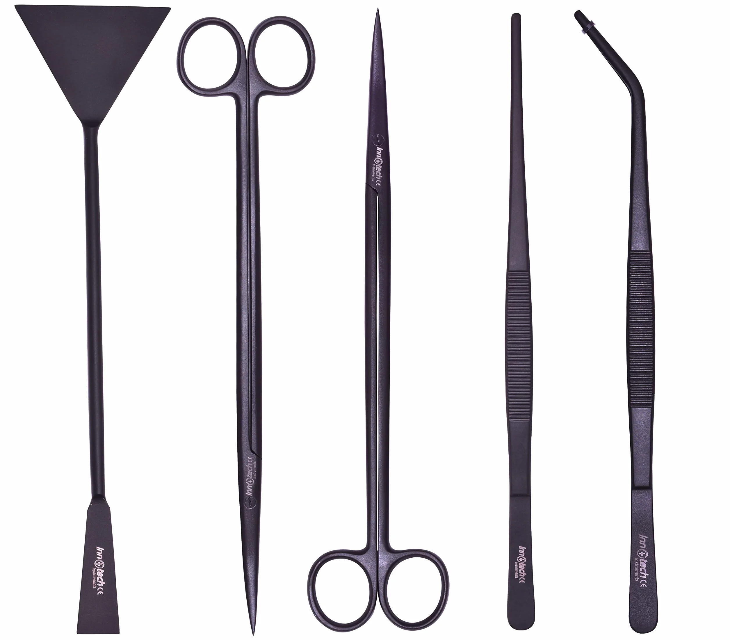 Innotech Kit de nettoyage pour aquarium 5 pièces acier inoxydable 25 cm outils entretien terrarium