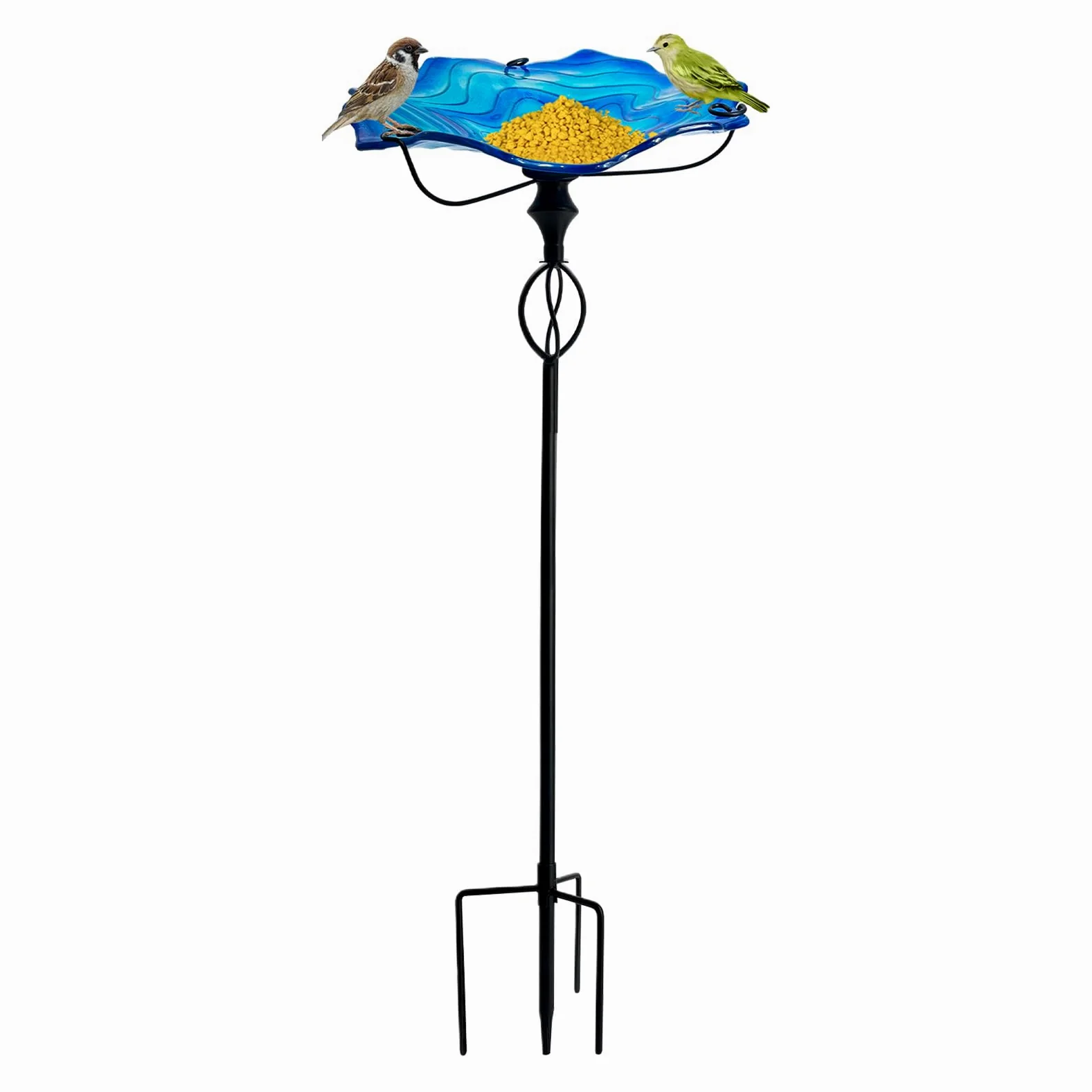 Bain d'oiseaux Extérieur avec Support Vintage 81 cm pour Jardin | Distributeur d'Eau pour Oiseaux Pour Volière, Pinsons, Perroquets Moines, Maison, Jardin, Arrière-Cour, Cour,