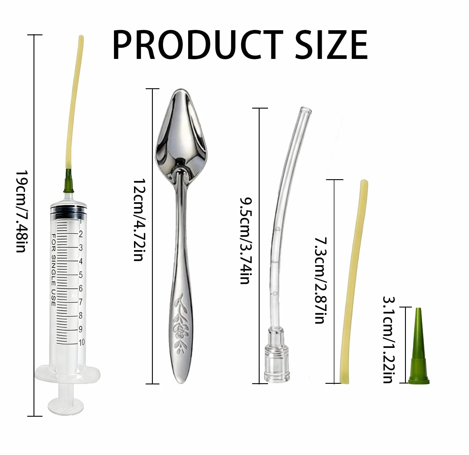 Lot de 15 seringues doseur précis 10 ml sans aiguille tuyaux silicone cuillère acier inoxydable alimentation main perroquets pigeons