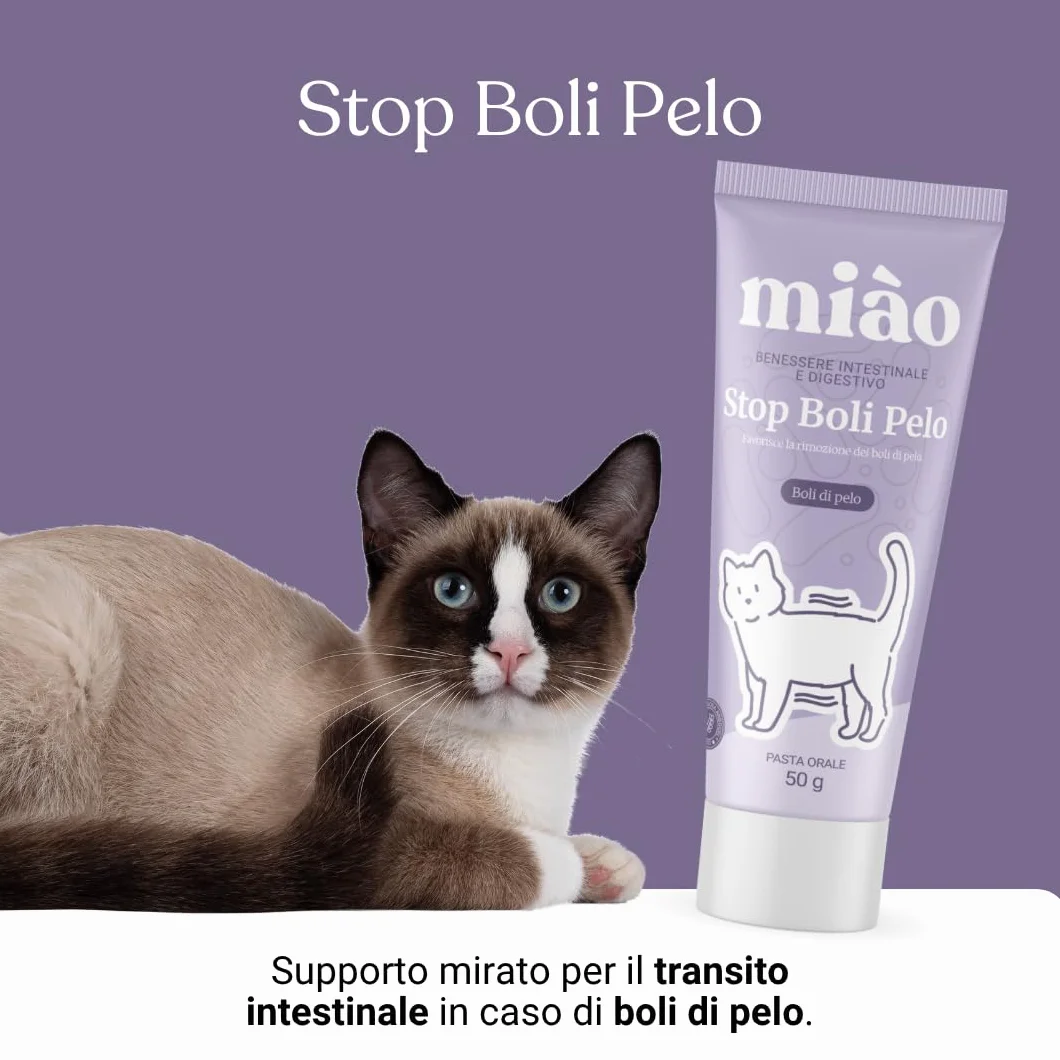 Pâte au Malt pour Chats Miào Stop Boules de Poils – Soutien Intestinal avec Fibres et Psyllium