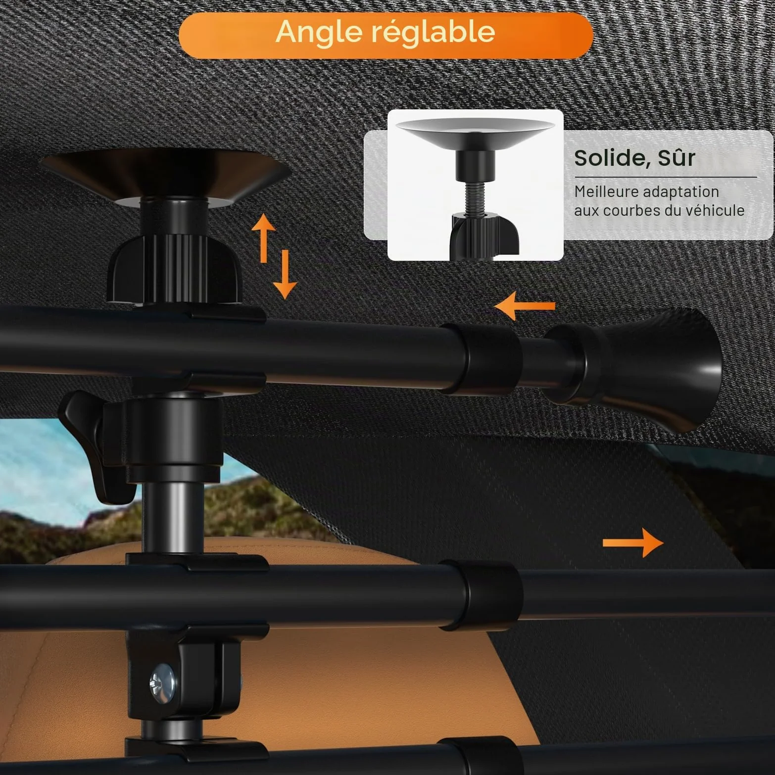 Grille chien voiture universelle réglable pour SUV, breaks, voitures, camionnettes et utilitaires – Barrière de séparation coffre pour chien, grille de sécurité en acier robuste, facile sans perçage