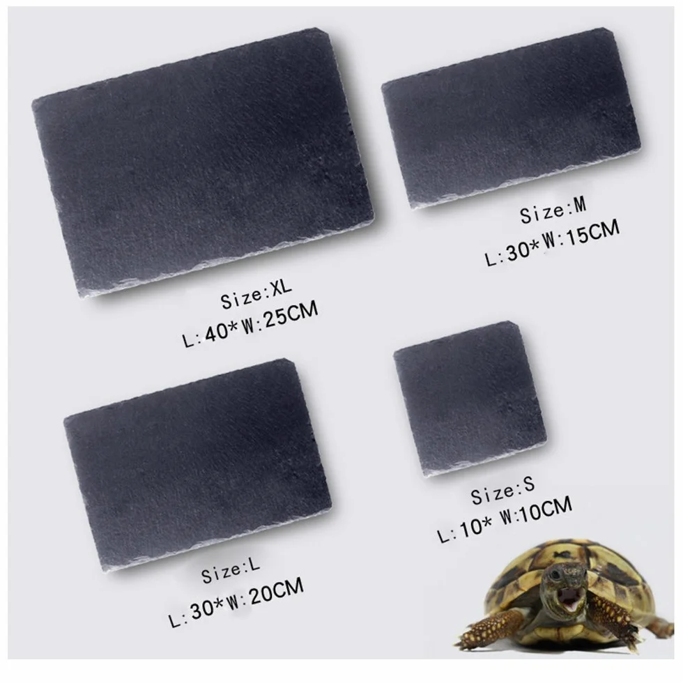OMEM Turtle Reptile Rock Plaque alimentaire pour reptiles