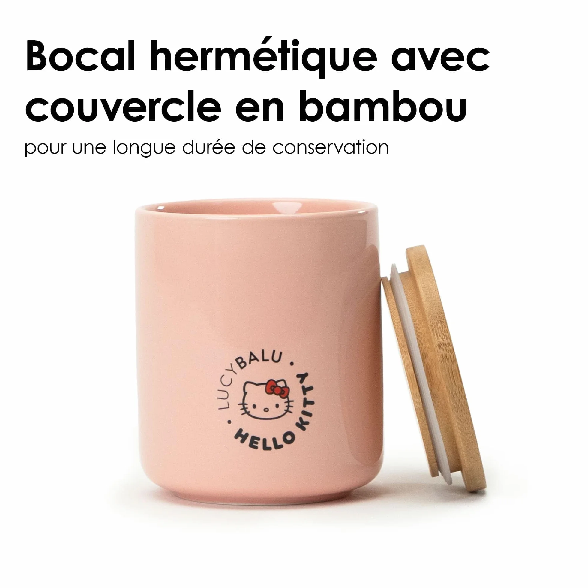 LucyBalu® Hello Kitty Snack Bar Boîte hermétique à croquettes I Rose