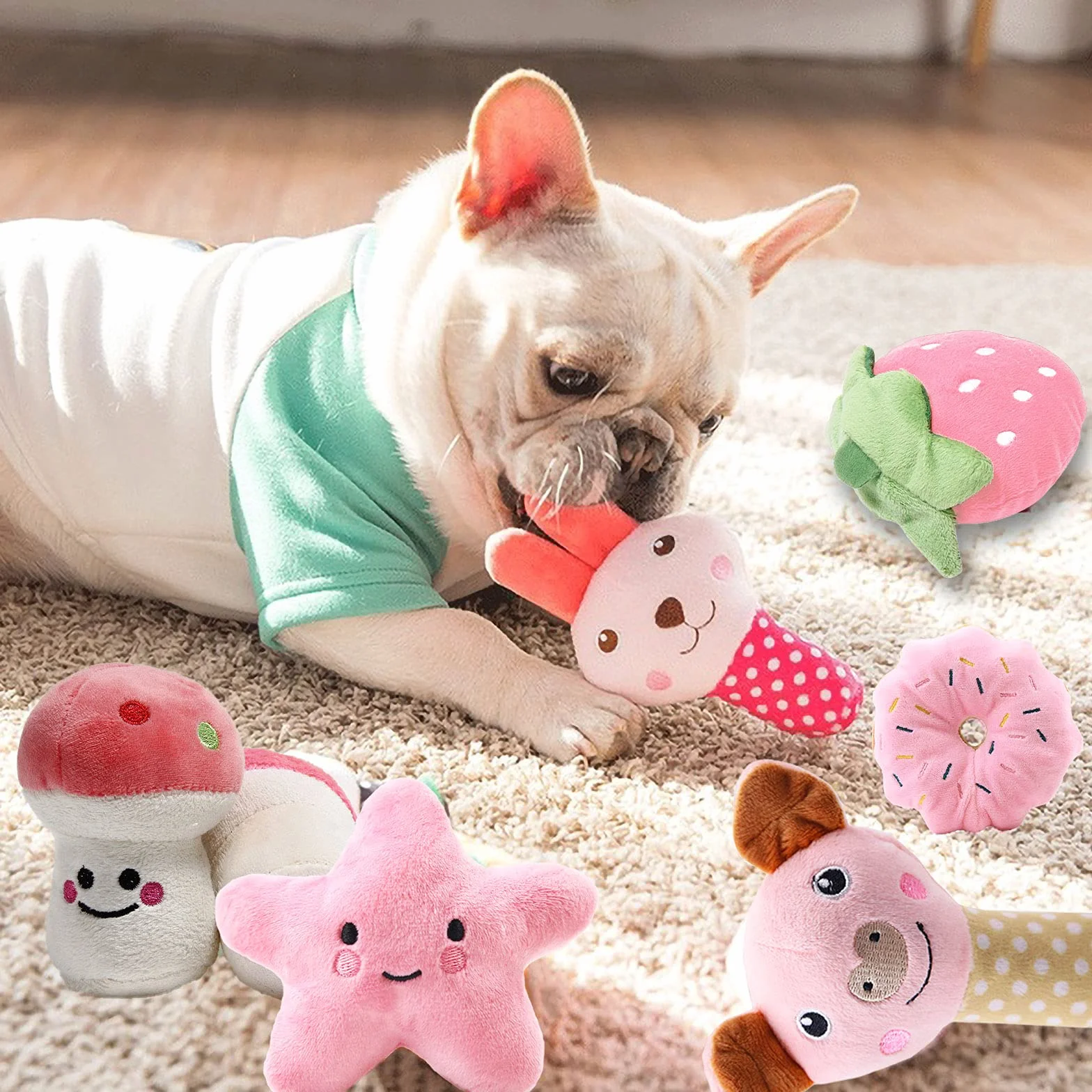 Jouets pour Chien durables Corde à Mâcher Indestructible Coton Naturel Non Toxique pour Petit et Moyen Chien (Rose)