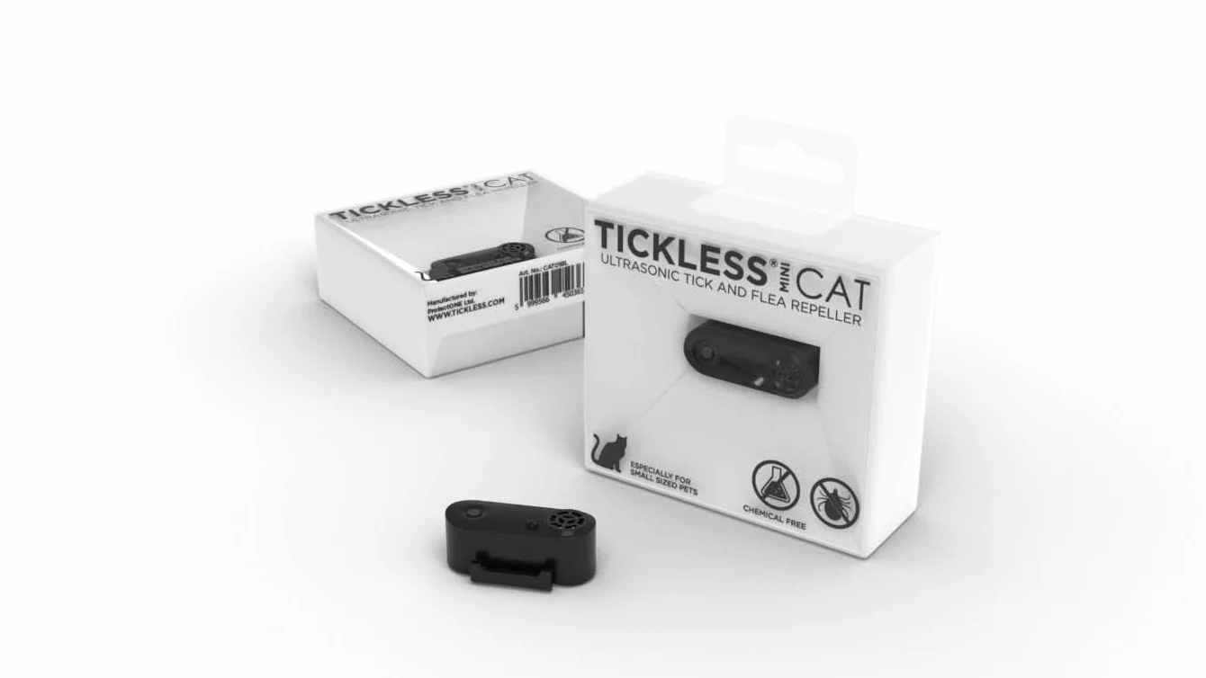 Tickless Mini Cat Répulsif Anti-puces Anti-tiques Ultrasons Noir