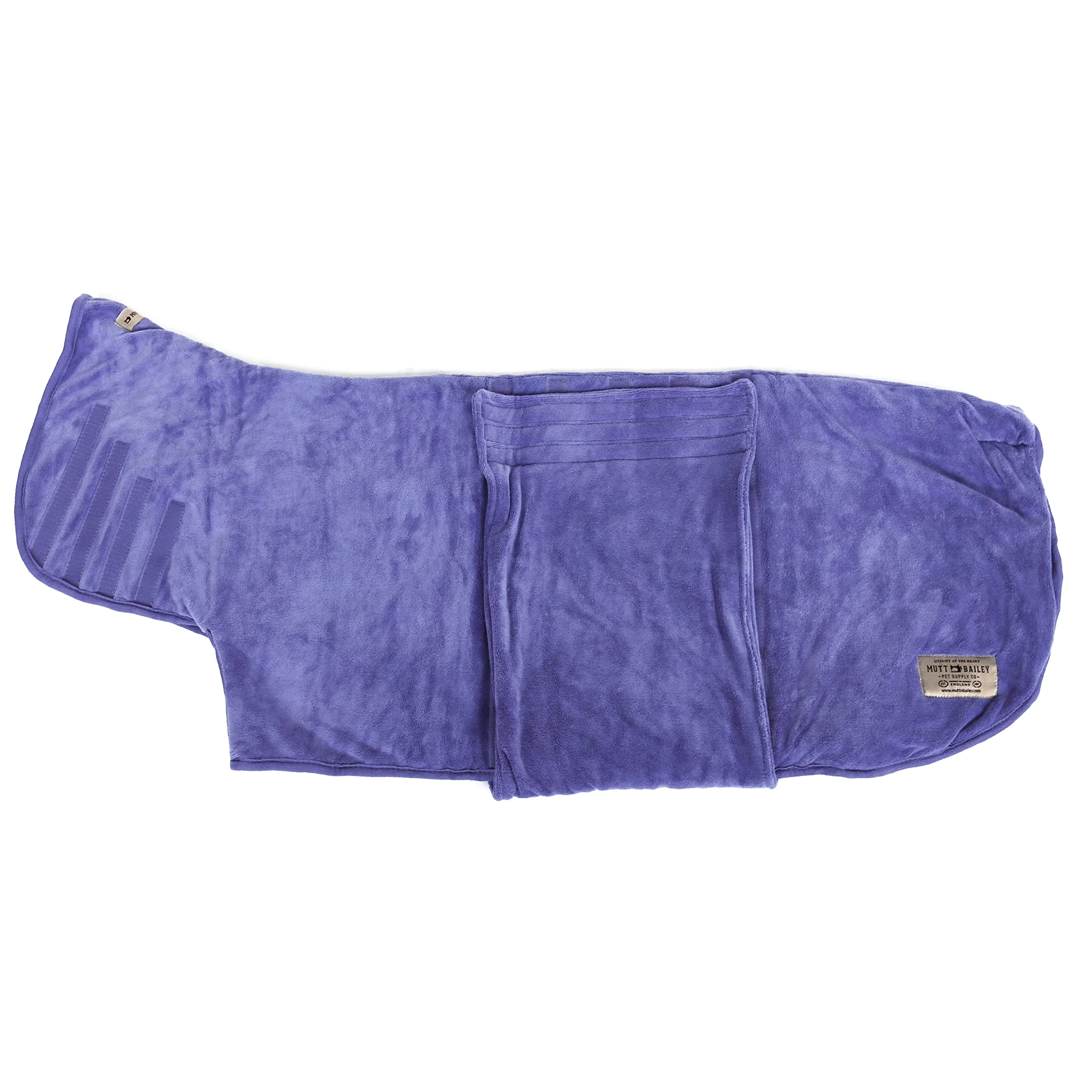 Manteau de séchage pour chien - Serviette de séchage rapide double couche en microfibre pour chien - Col et taille réglables (XL, chiné)