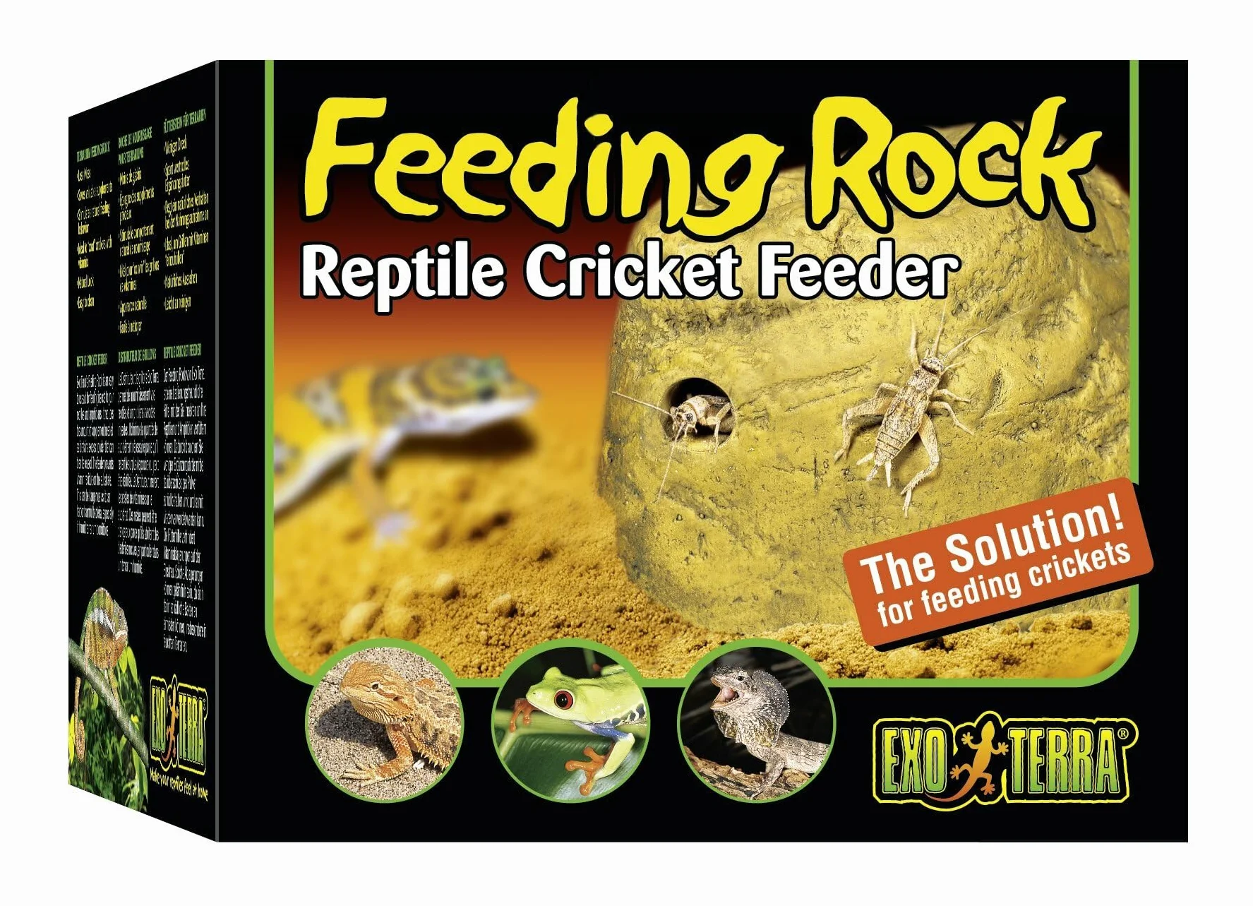 Exoterra Distributeur d'Insecte Feeding Rock pour Reptiles et Amphibiens 12x10x4,5 cm