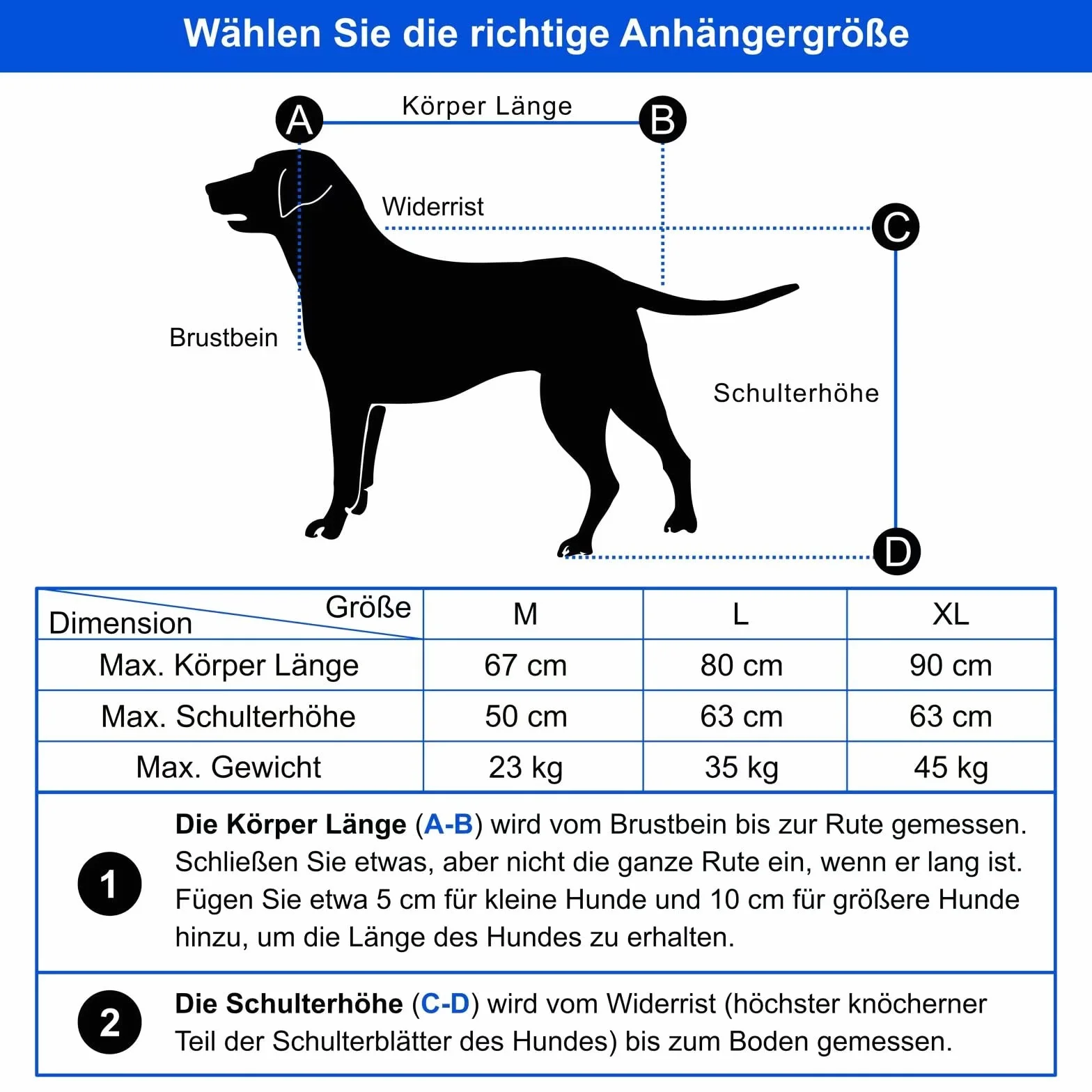 Remorque de vélo pour chiens DOGGYHUT® S-Line XL 45,4 kg, pliable, roues de suspension, frein de stationnement