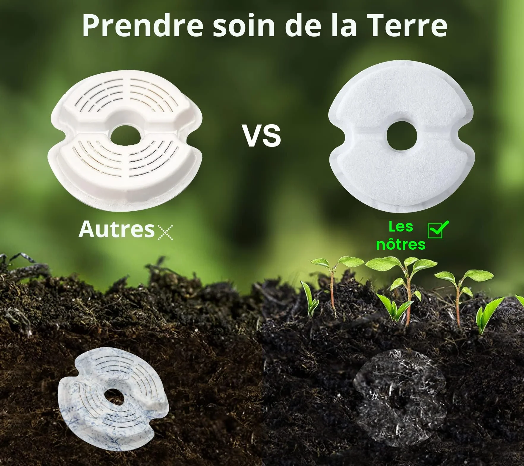 Filtre de Fontaine à Eau 6 Pièces, Yiupea Filtres de Rechange pour Fontaine de Chat 2L & 2.5L avec Charbon Actif & Résine Triple Filtration